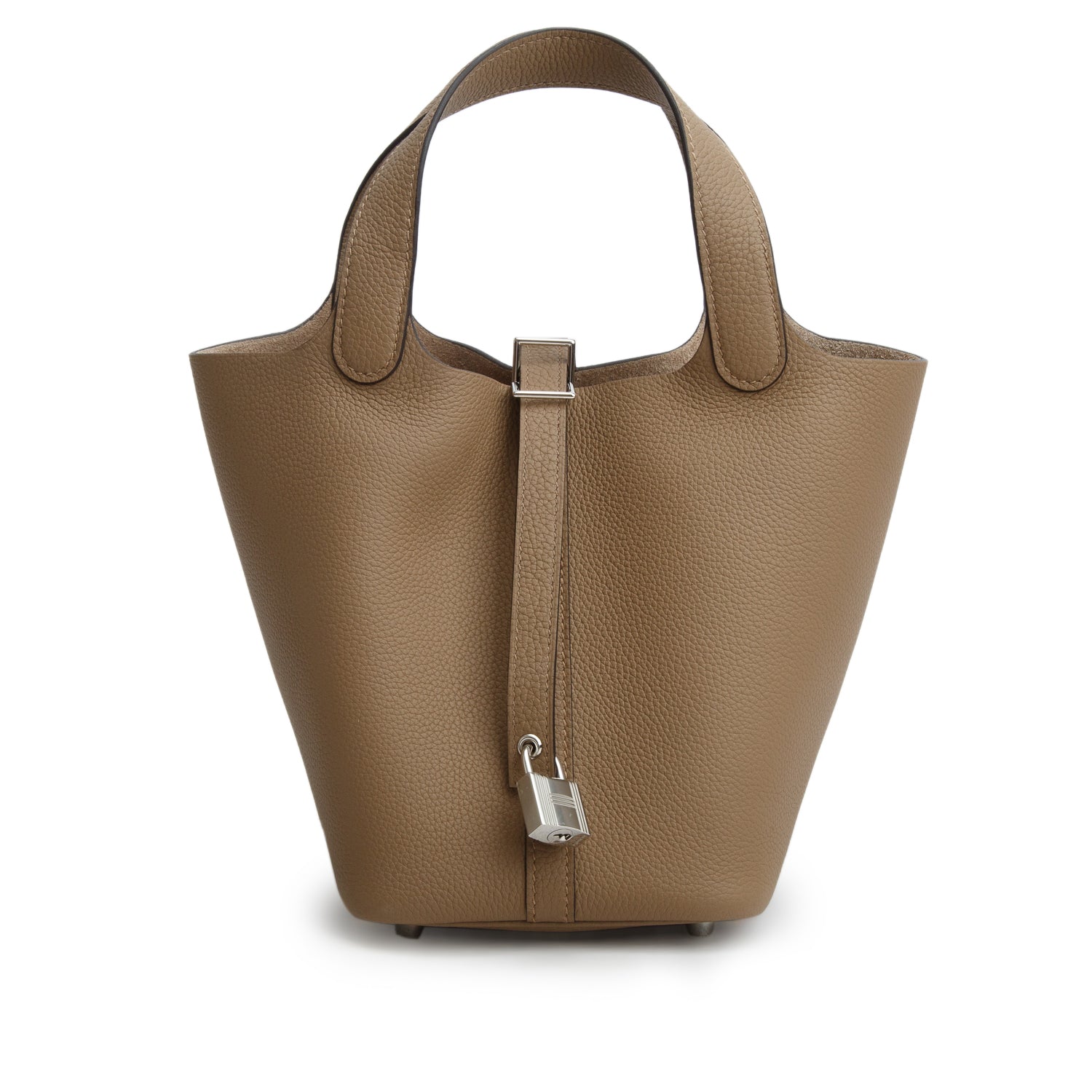 Hermes 2022 Beige de Weimar Taurillon Clemence Picotin Lock 18 w/ Box & Receipt