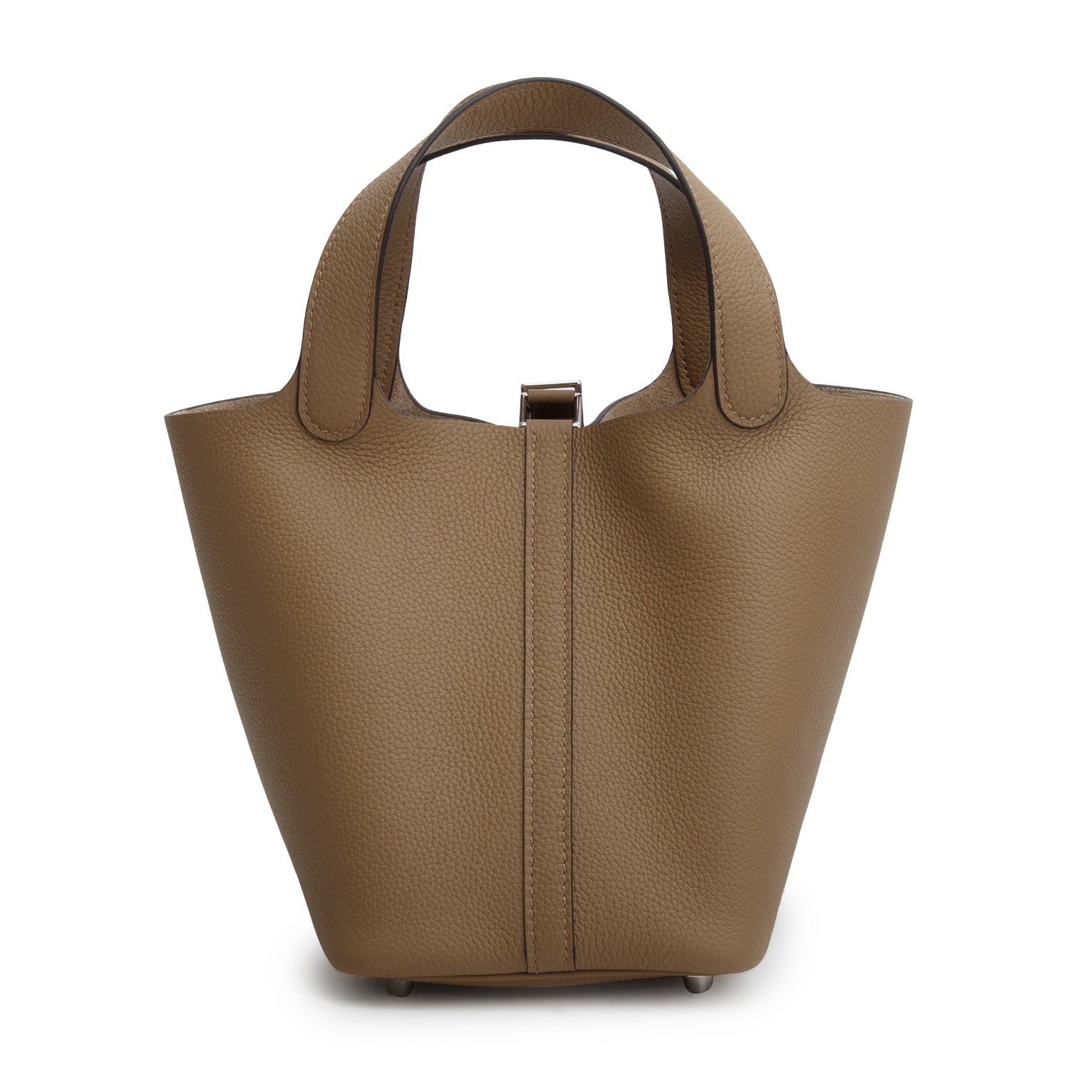 Hermes 2022 Beige de Weimar Taurillon Clemence Picotin Lock 18 w/ Box & Receipt