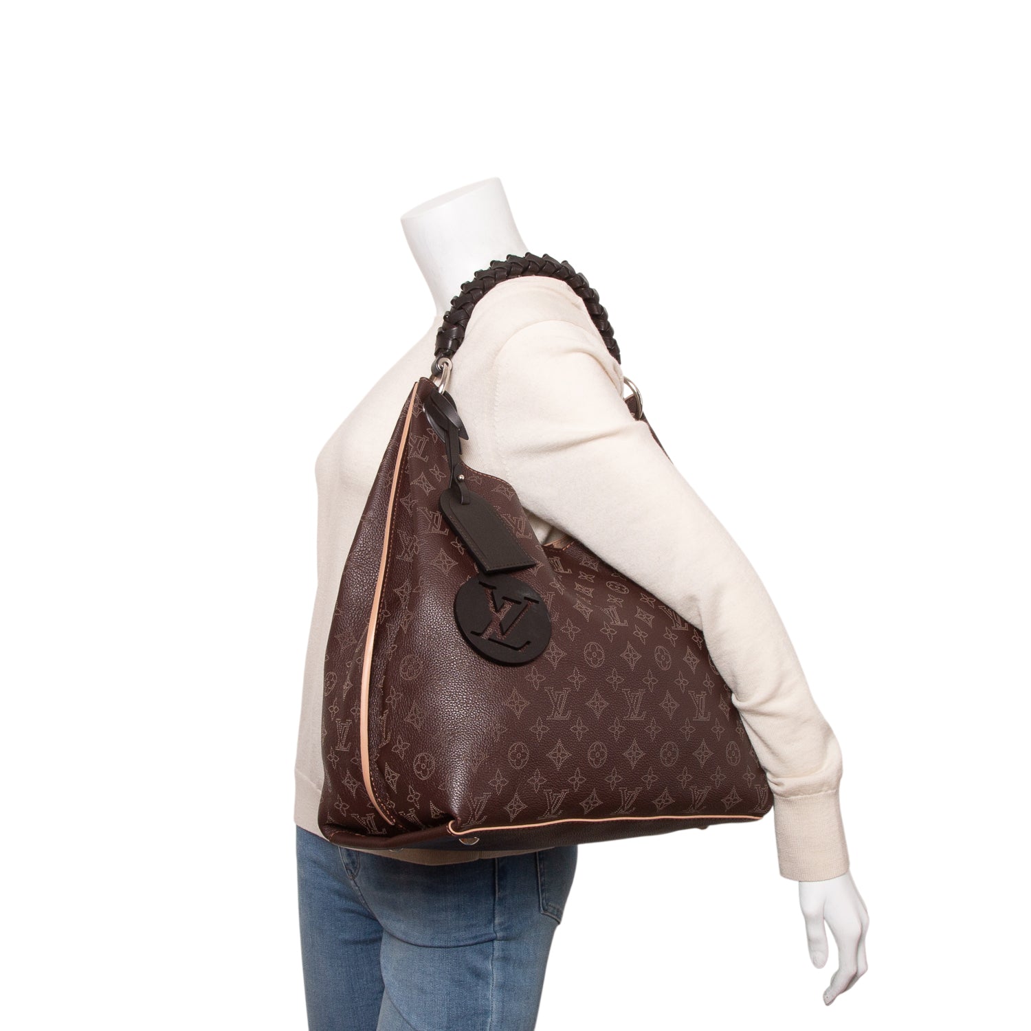 Louis Vuitton Brown Mahina Carmel Hobo