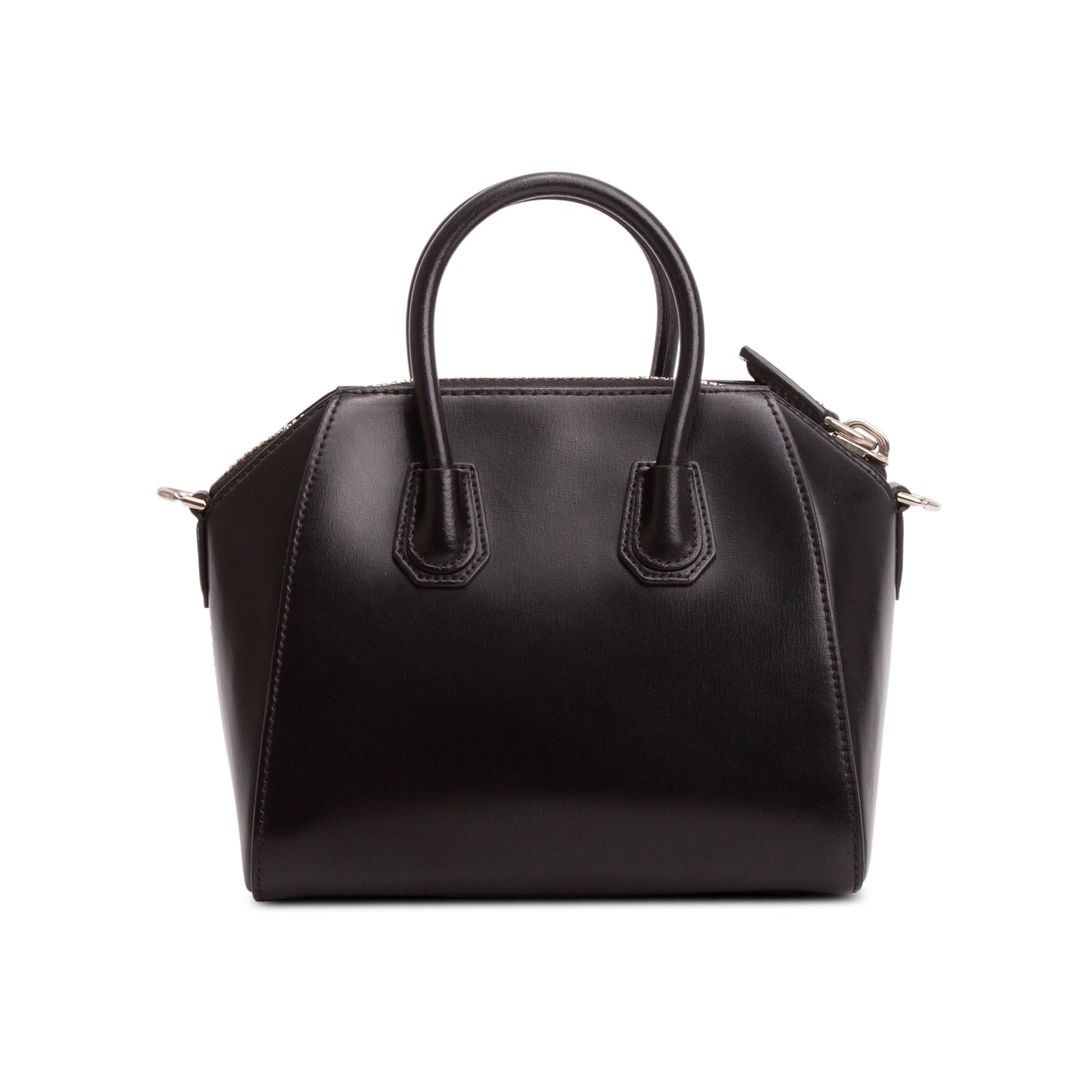 Givenchy Black Shiny Lord Leather Mini Antigona Bag w/ Strap