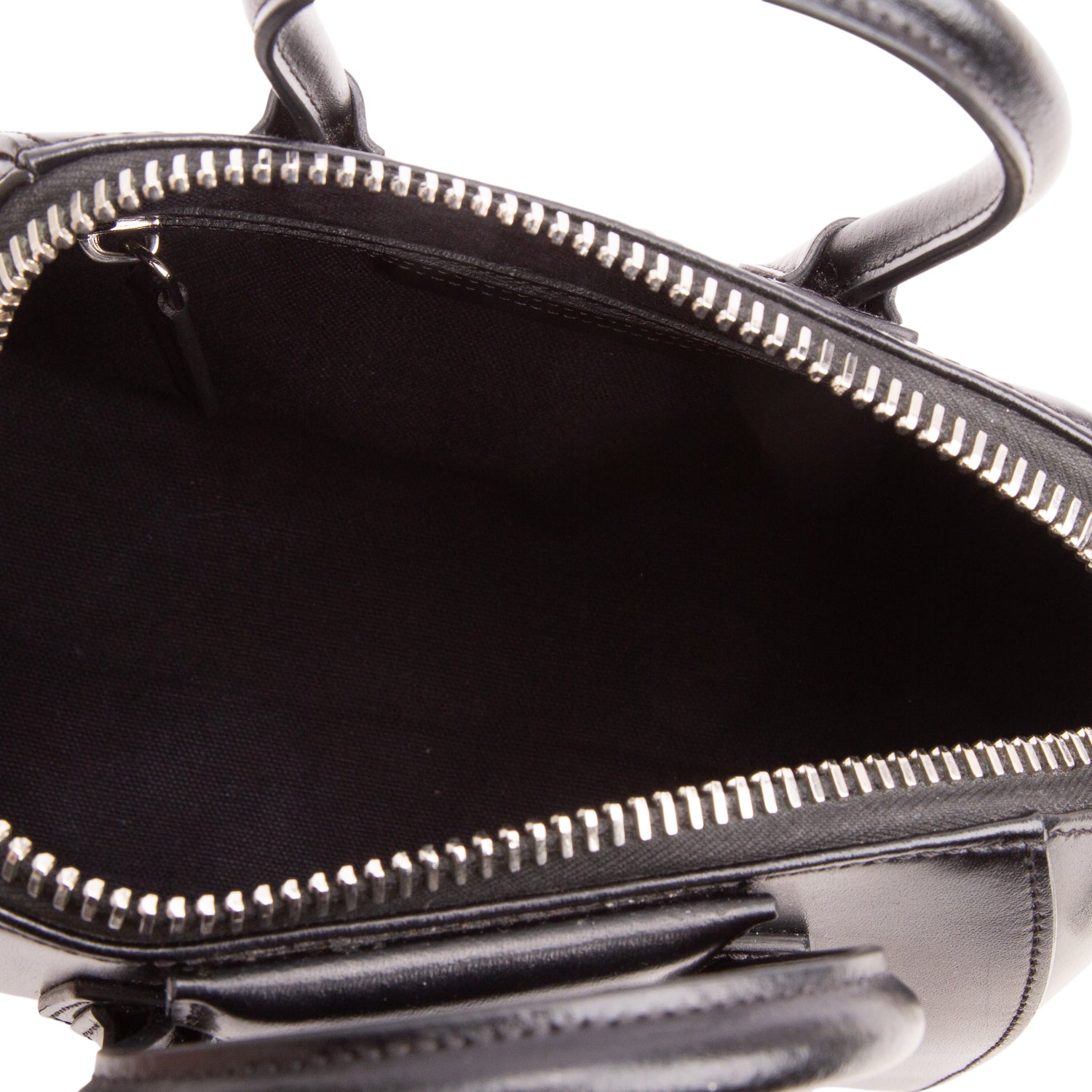 Givenchy Black Shiny Lord Leather Mini Antigona Bag w/ Strap