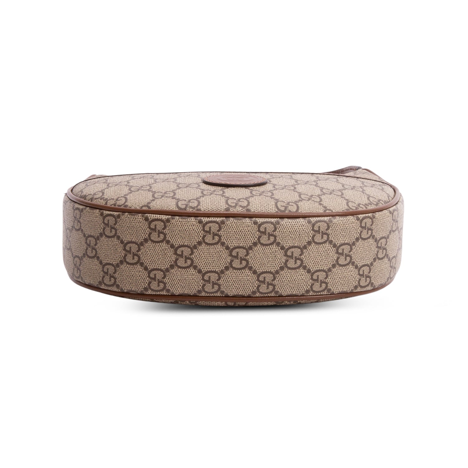 Gucci GG Supreme Monogram Mini Retro Interlocking G Half Moon Bag w/ Chain