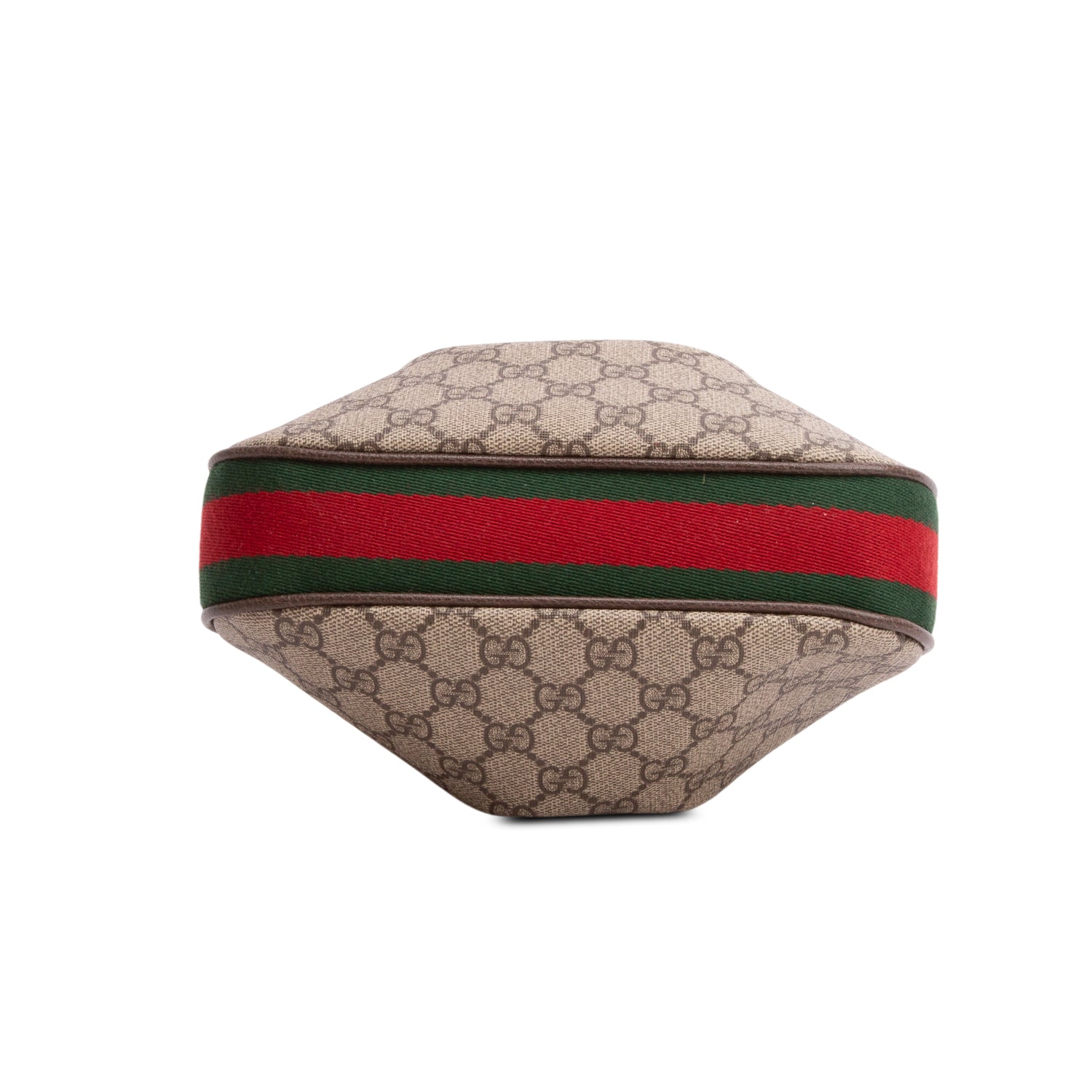 Gucci GG Supreme Monogram Textured Calfskin Web Small Attache Shoulder Bag w/ Straps