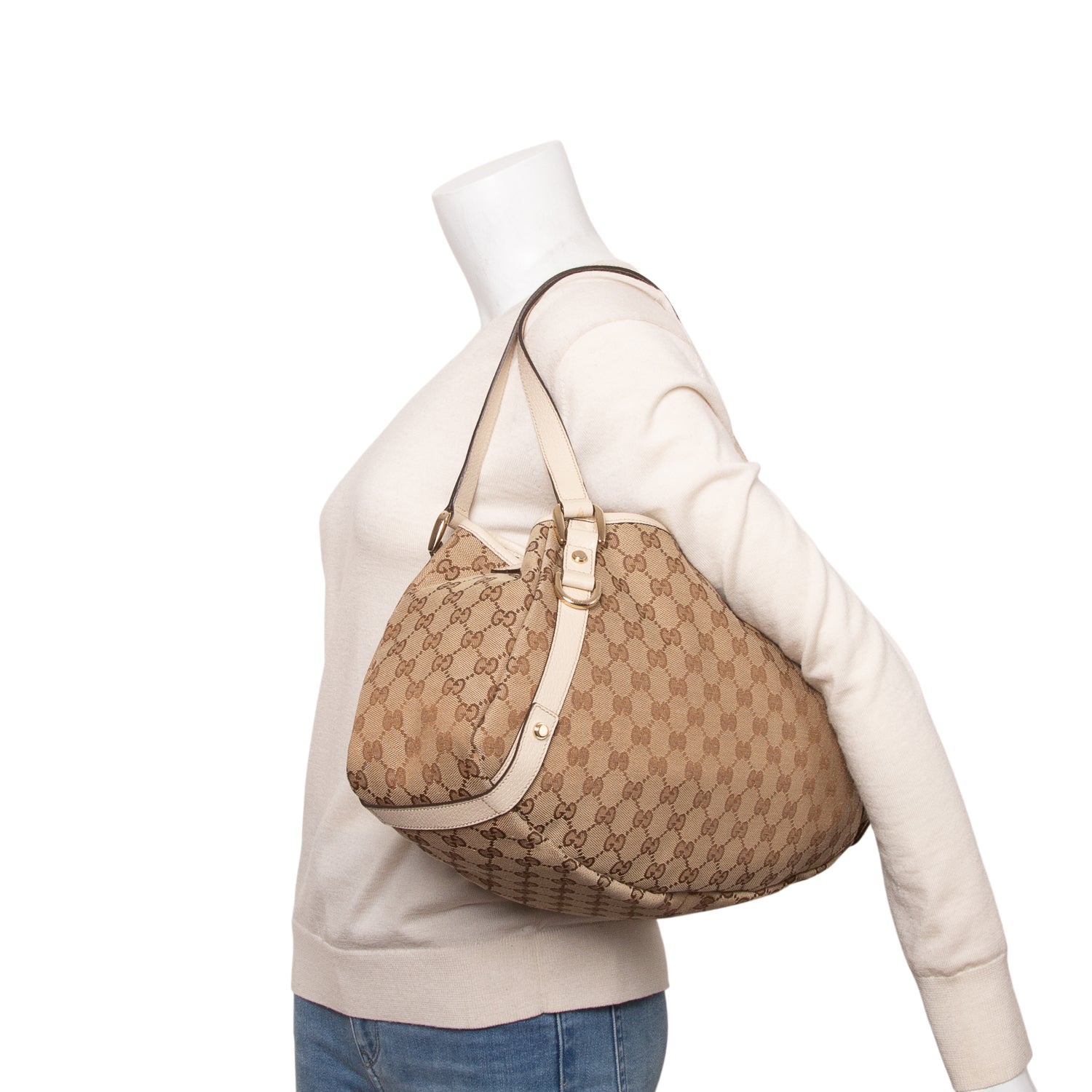Gucci Monogram Medium Abbey Shoulder Bag