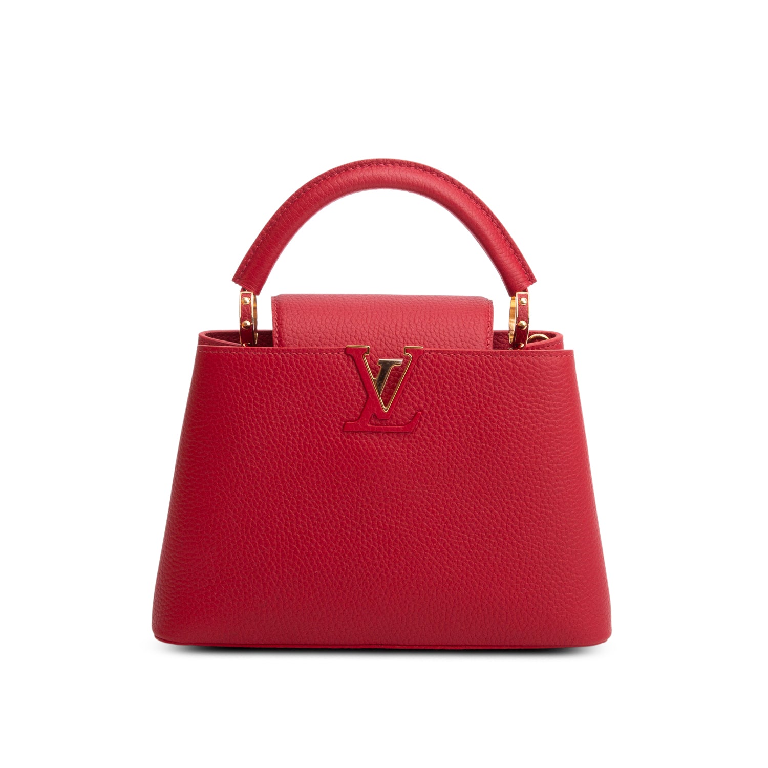 Louis Vuitton Red Taurillon Capucines BB w/ Box & Strap