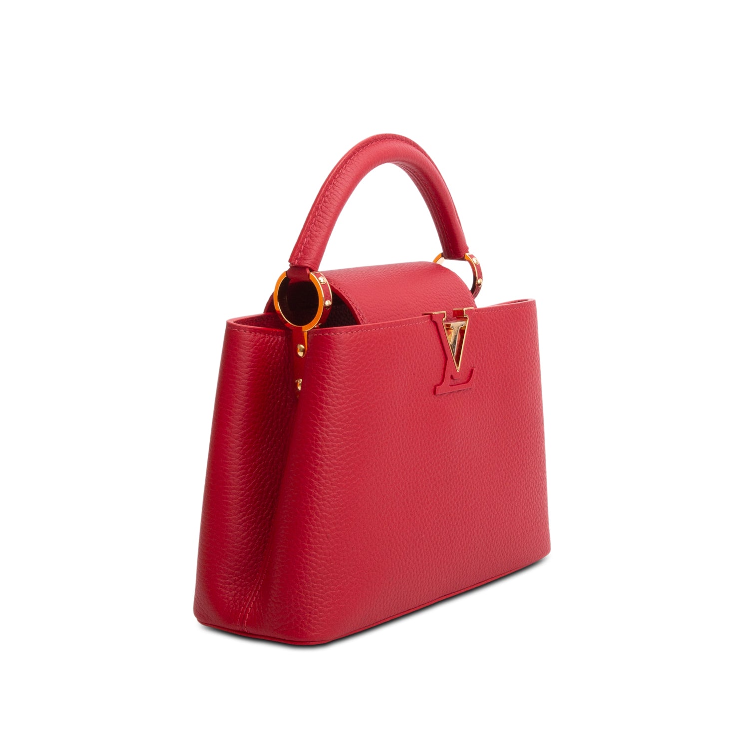 Louis Vuitton Red Taurillon Capucines BB w/ Box & Strap