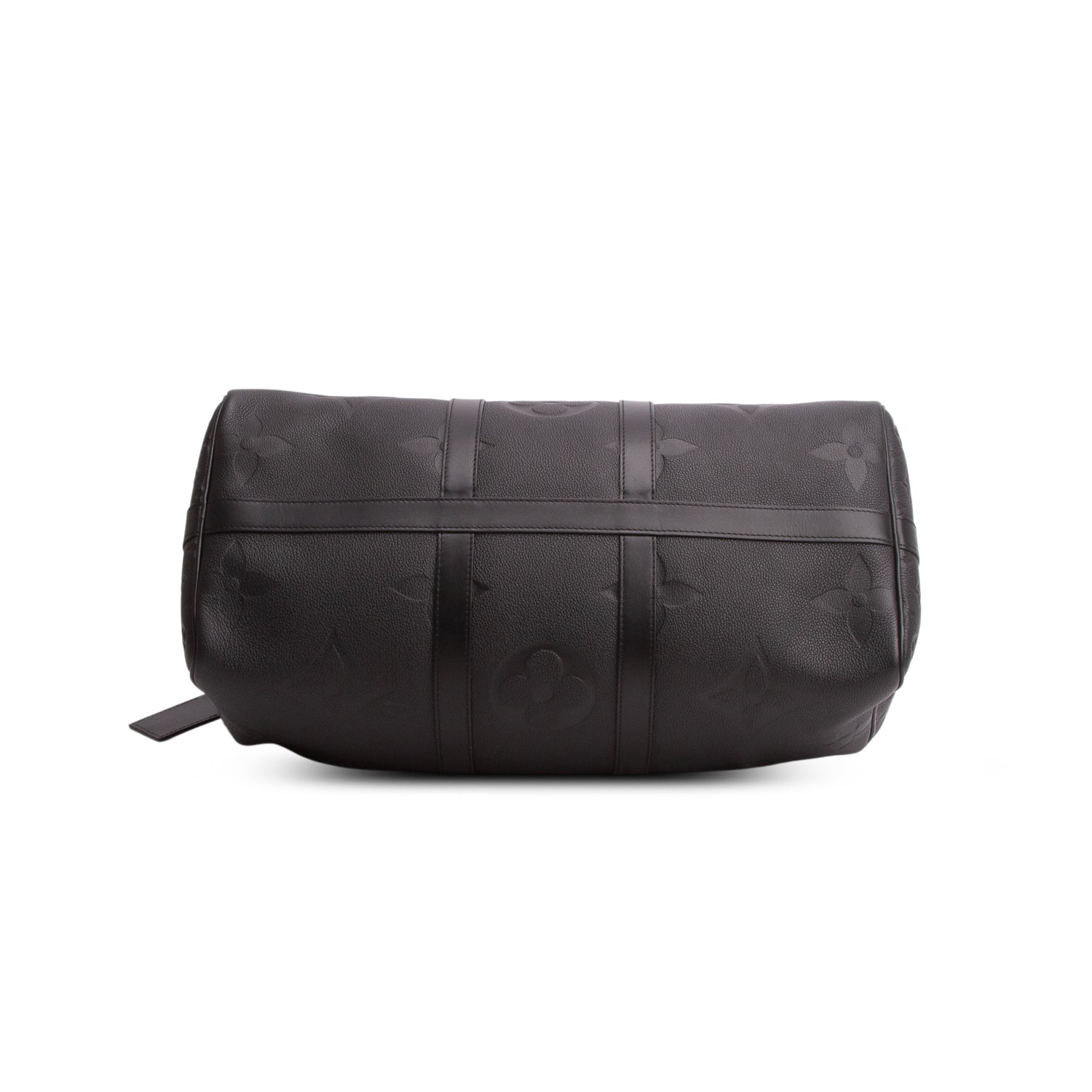 Louis Vuitton Black Empreinte Monogram Giant Keepall Bandouliere 45 w/ Strap & Box