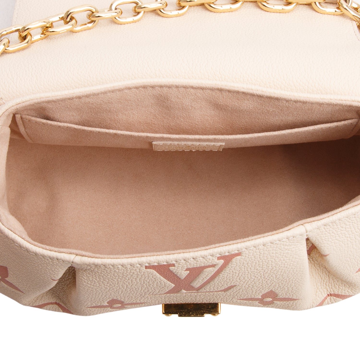 Louis Vuitton Cream Empreinte Monogram Giant Favorite w/ Box & Straps