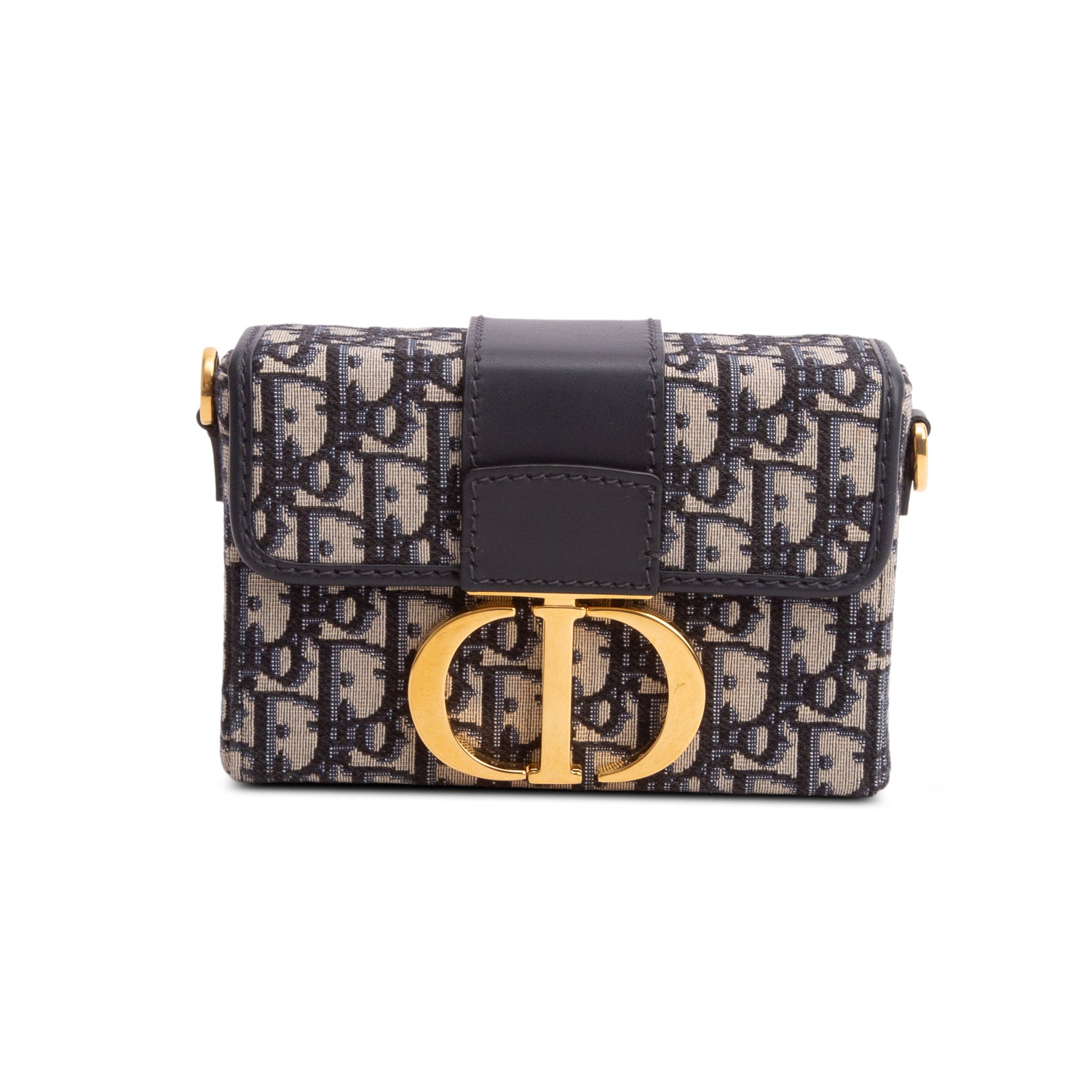 Christian Dior Blue Oblique 30 Montaigne Box Bag