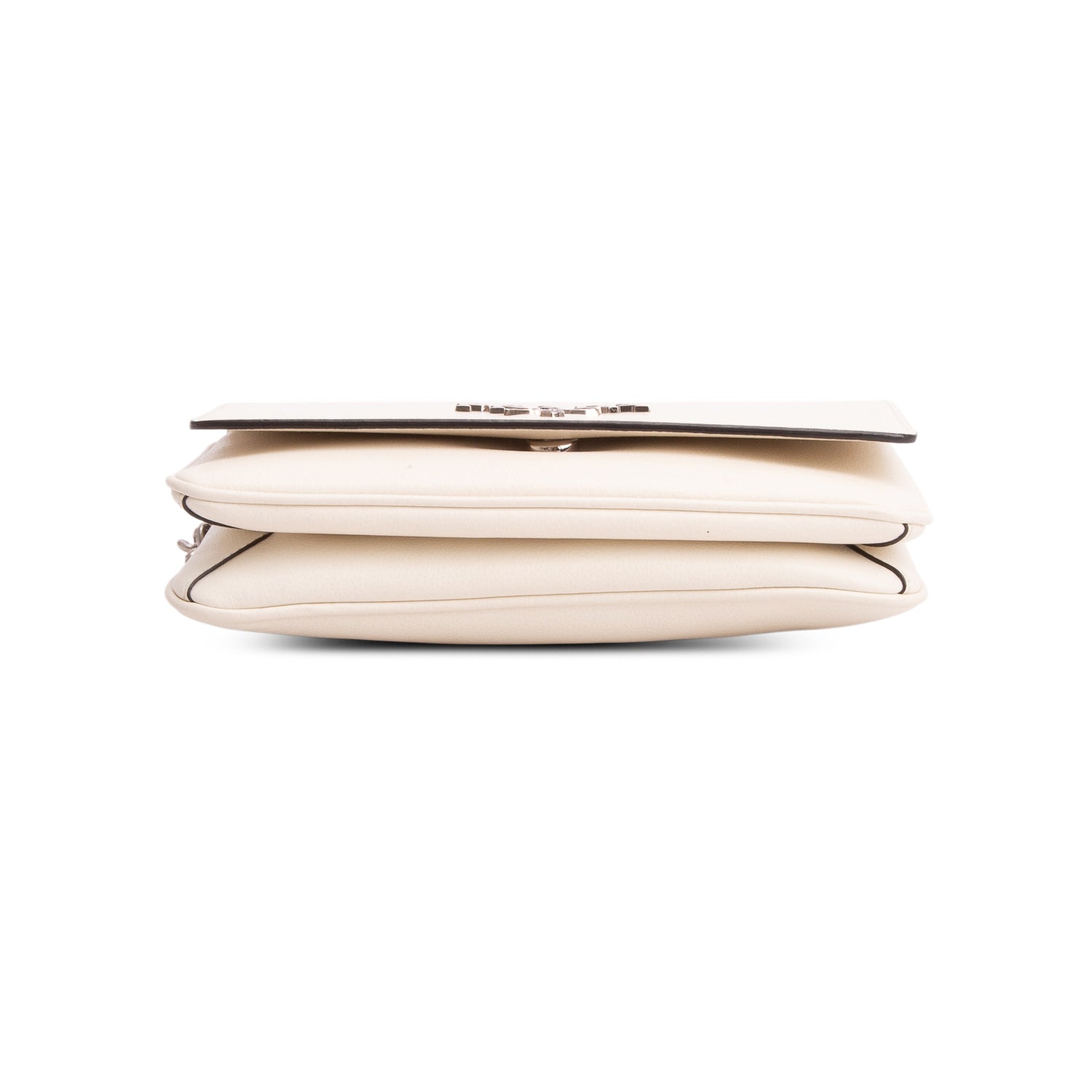 Prada White Glace Calfskin Chain Crossbody Bag