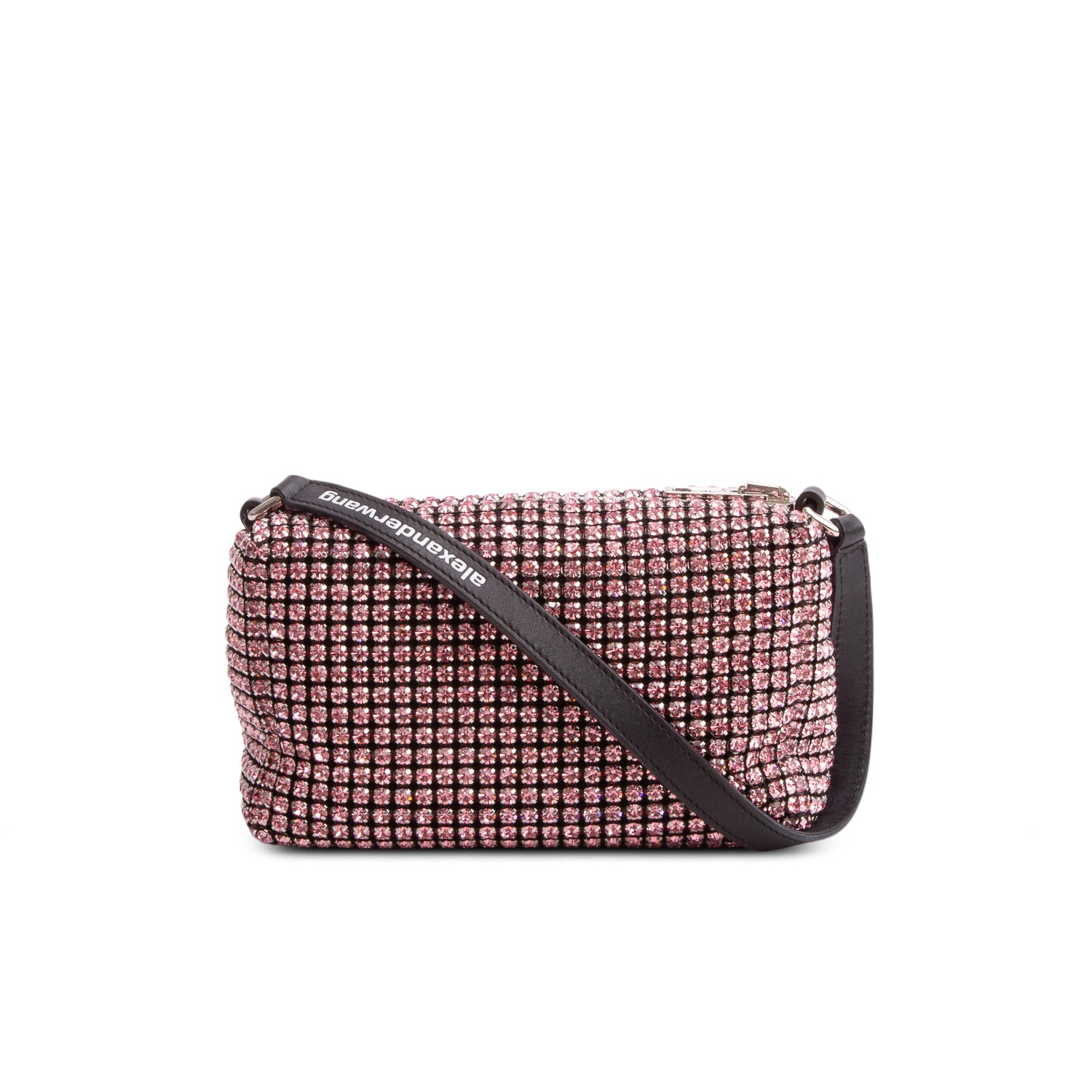 Alexander Wang Pink Crystal Mesh Medium Heiress Pouch w/ Box