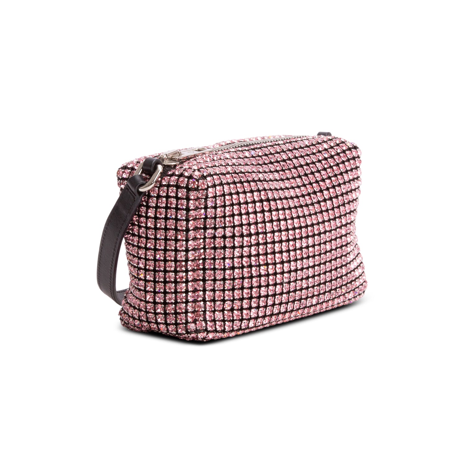 Alexander Wang Pink Crystal Mesh Medium Heiress Pouch w/ Box