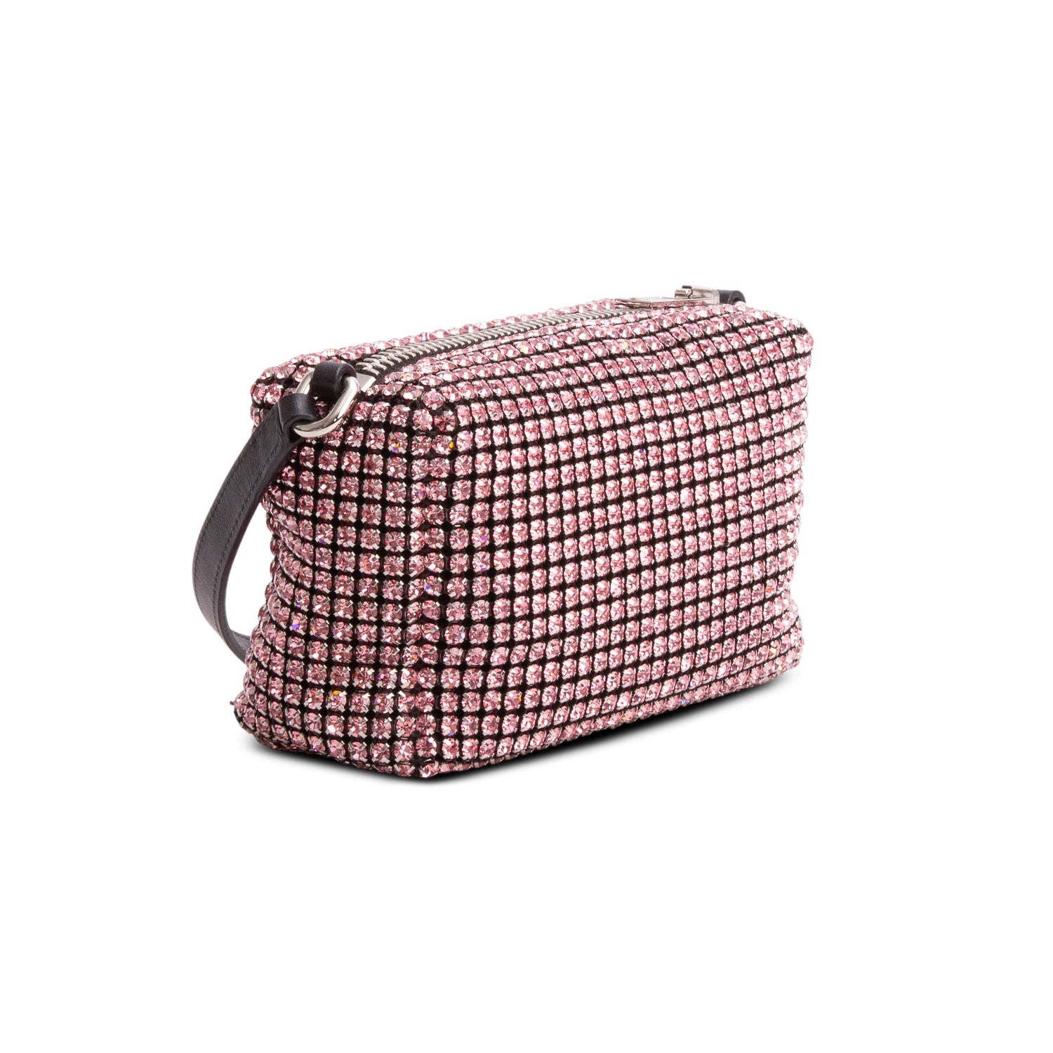 Alexander Wang Pink Crystal Mesh Medium Heiress Pouch w/ Box