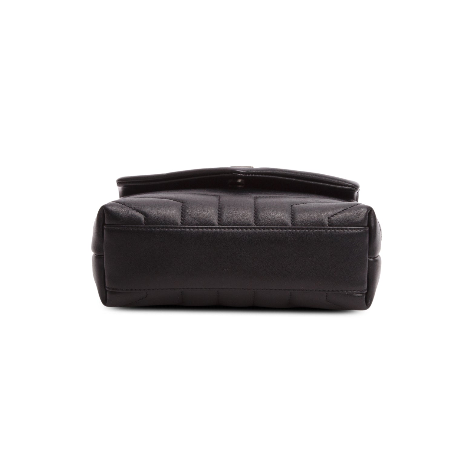 Saint Laurent Black Calfskin Y Quilted Monogram Toy Loulou Crossbody Bag w/ Box