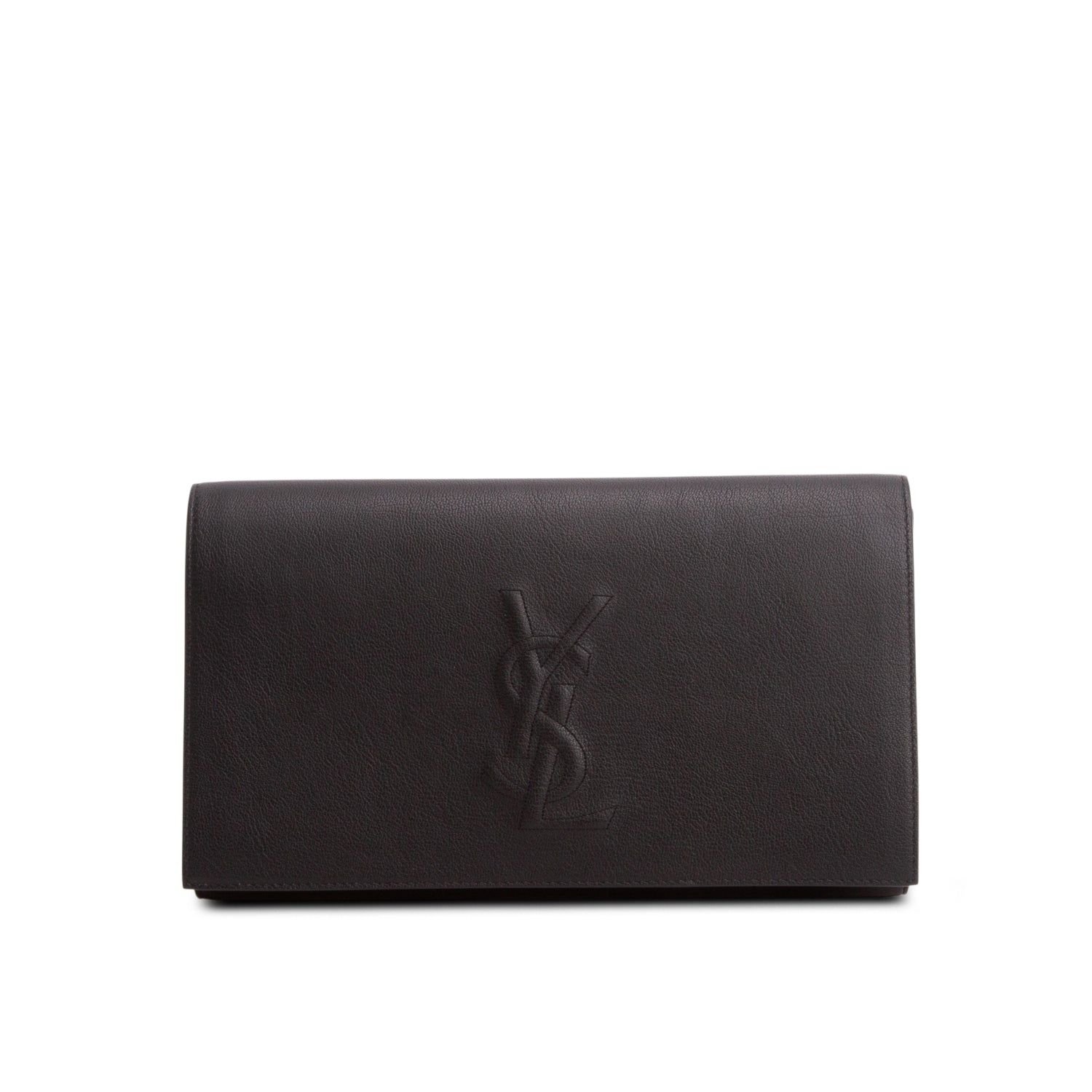 Saint Laurent Black Leather Belle de Jour Clutch