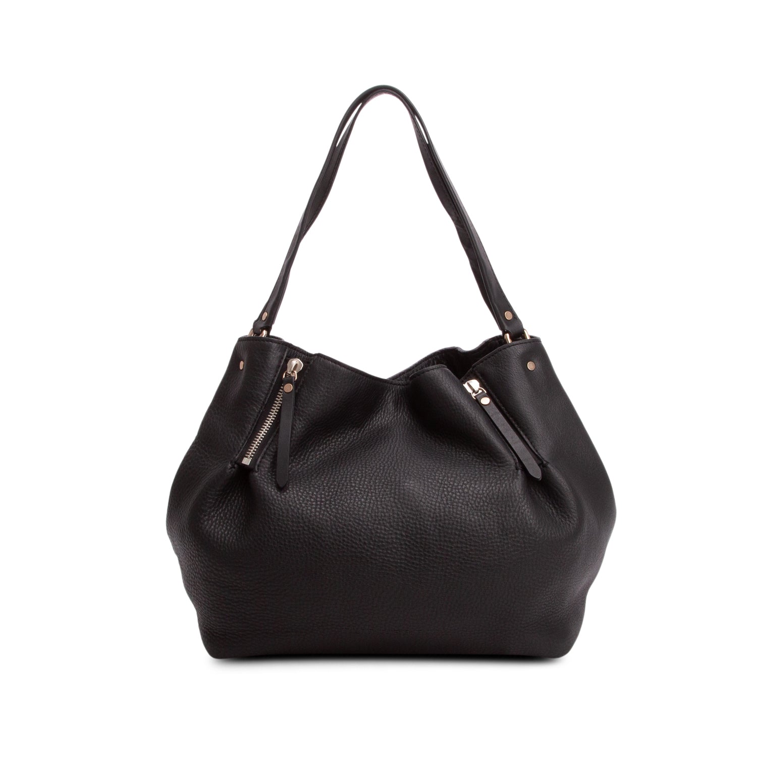 Burberry Black Grainy Calfskin Medium Maidstone