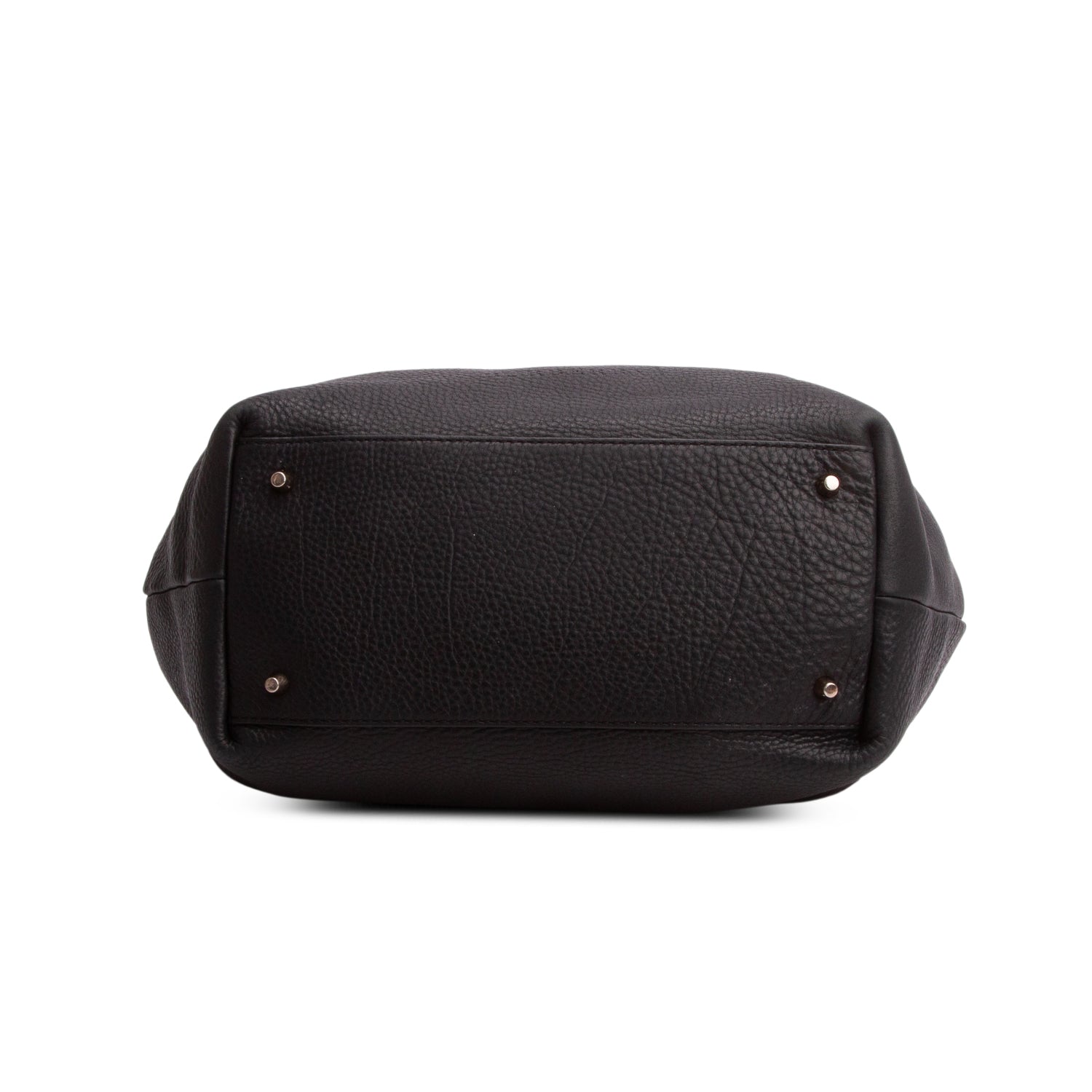 Burberry Black Grainy Calfskin Medium Maidstone