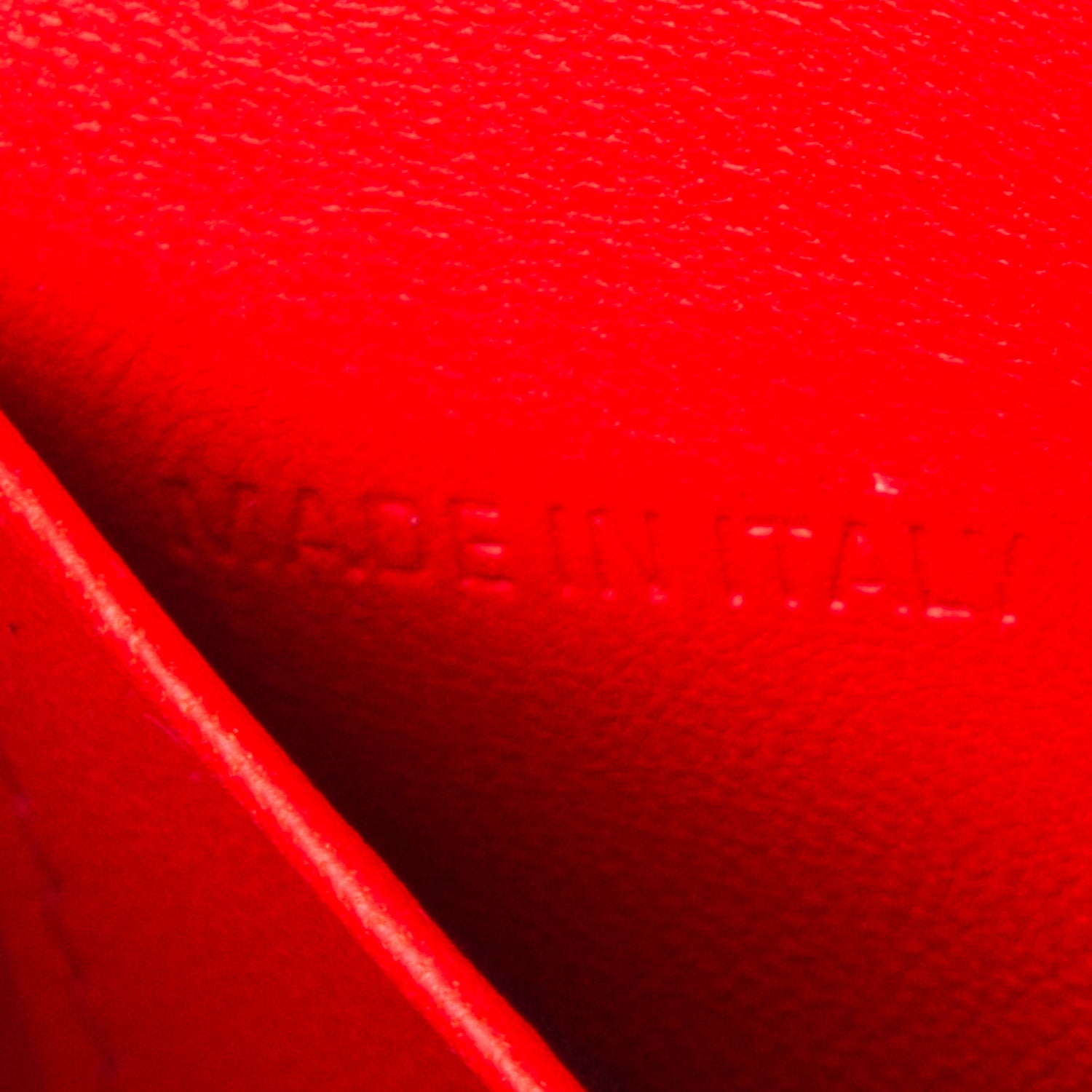 Balenciaga Red Shiny Calfskin Monochrome Croc Embossed Hourglass Top Handle Mini Bag w/ Strap
