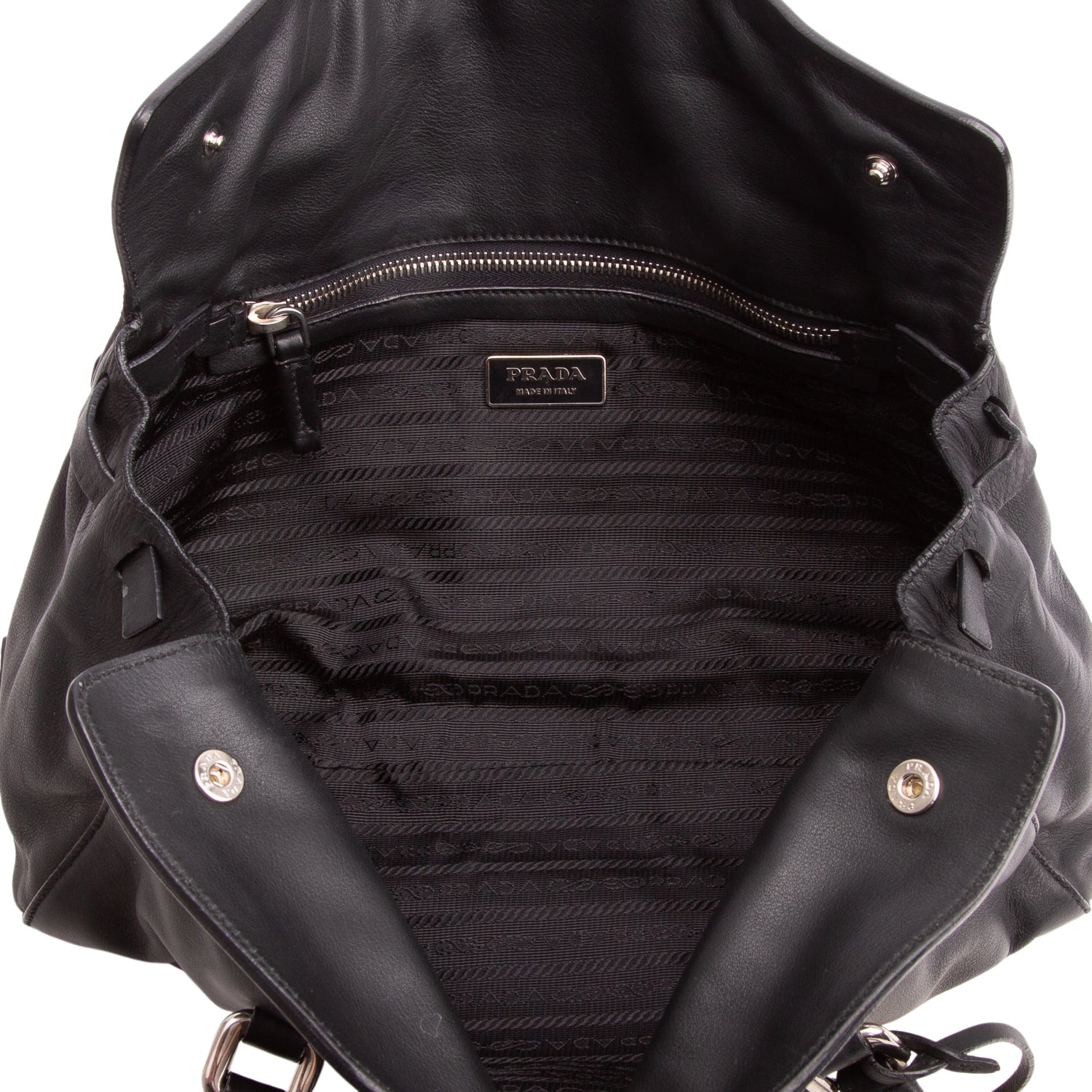Prada Black Vitello Easy Lock Shoulder Bag w/ Authenticity Card