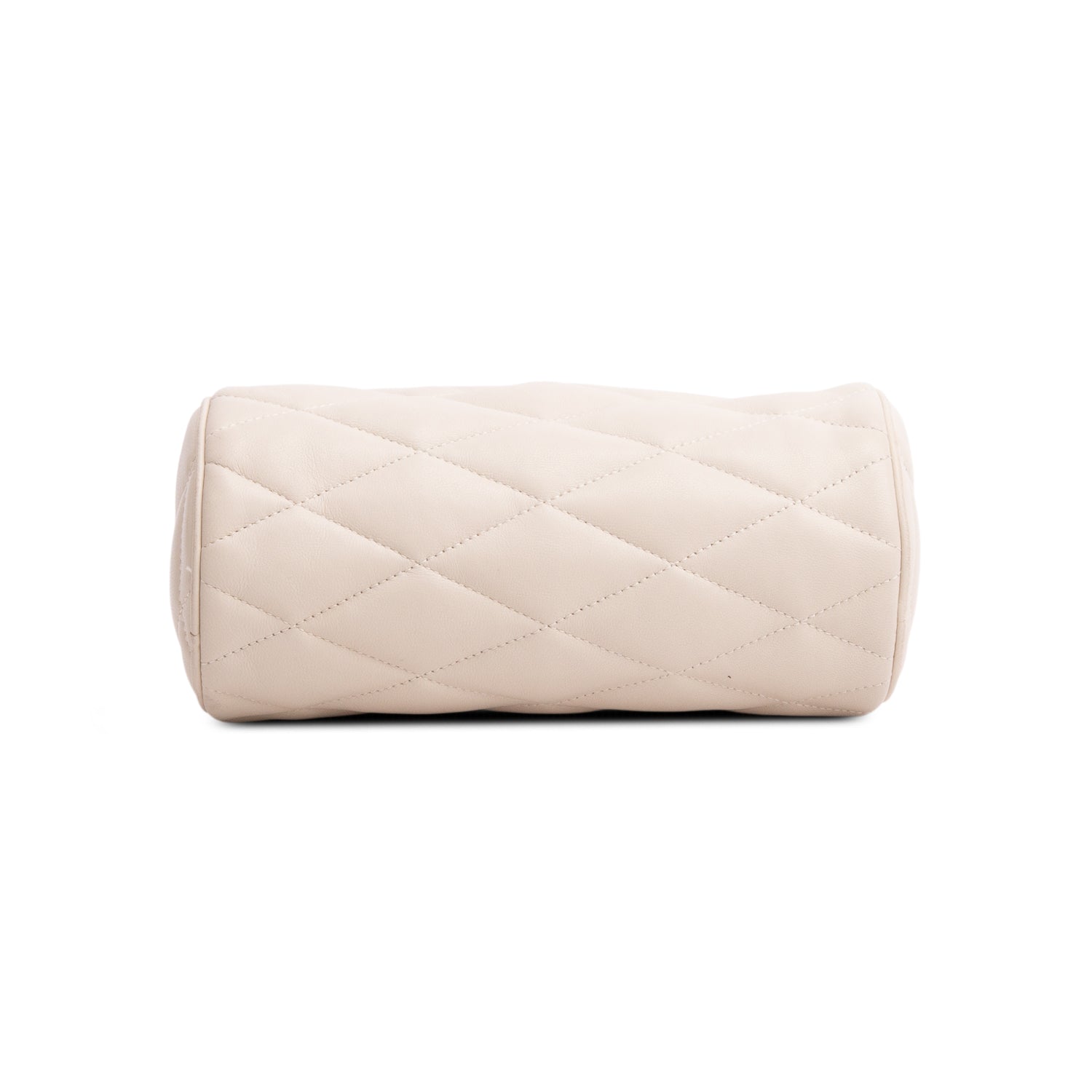 Saint Laurent 2022 Ivory Quilted Lambskin Leather Mini Sade Tube Bag