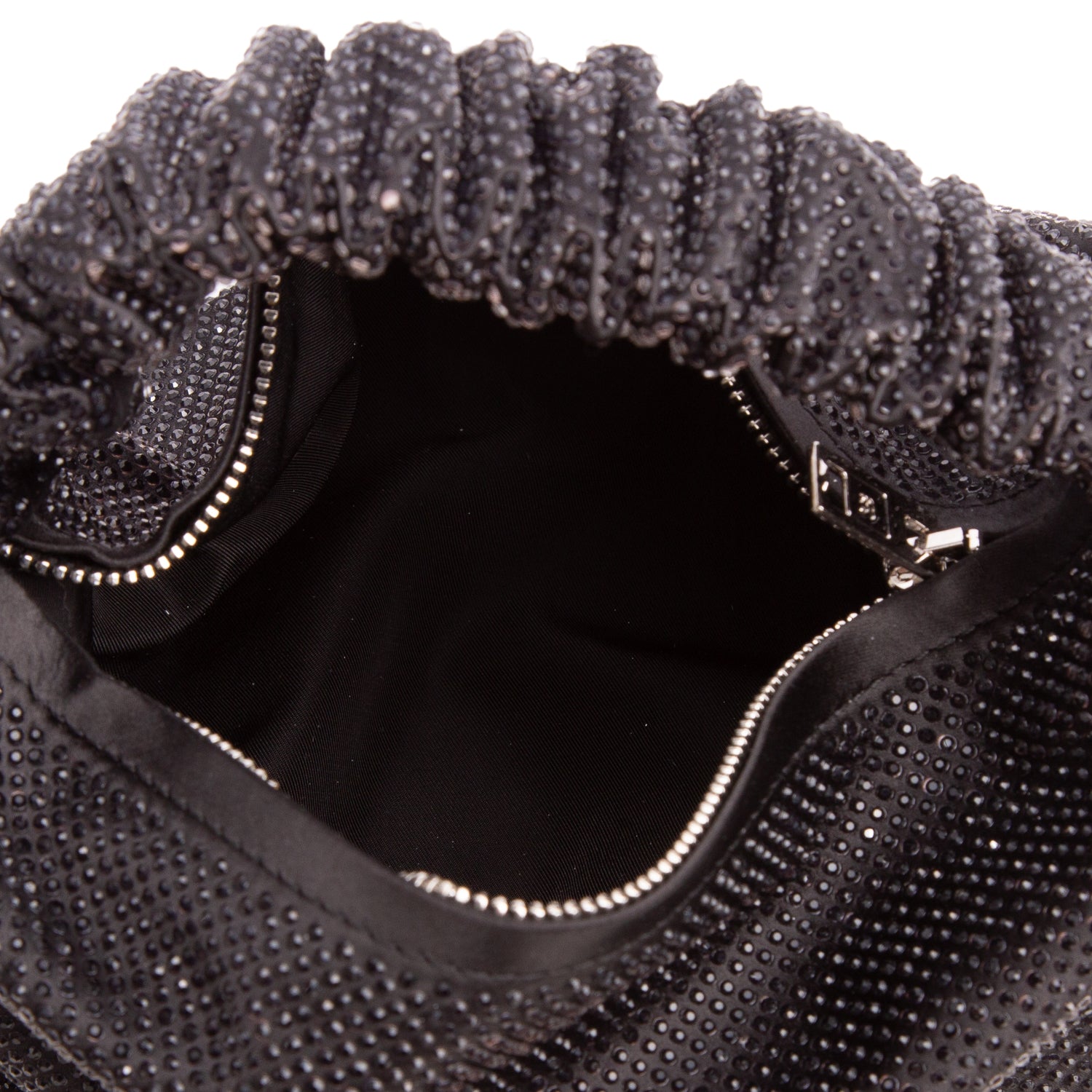 Alexander Wang Black Satin Mini Scrunchie Bag w/ Box