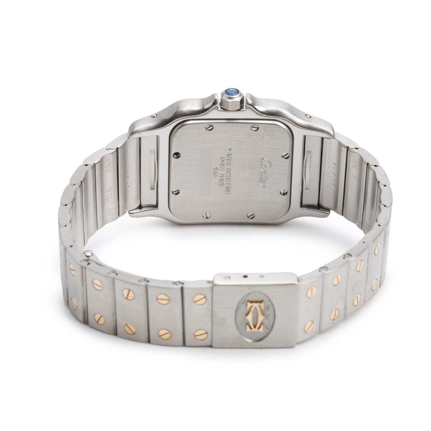 Cartier Stainless Steel & 18k Yellow Gold Santos Galbee Quartz Watch 1566 w/ Box