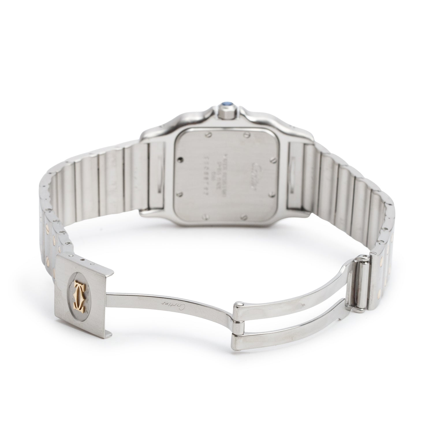 Cartier Stainless Steel & 18k Yellow Gold Santos Galbee Quartz Watch 1566 w/ Box