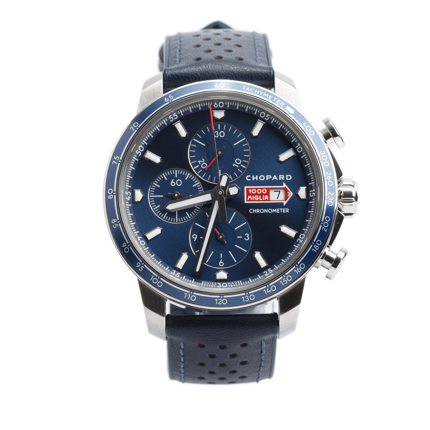 Chopard 2022 Stainless Steel Mille Miglia GTS Azzurro 44 MM Automatic Chronograph Watch Blue Dial w/ Box & Papers