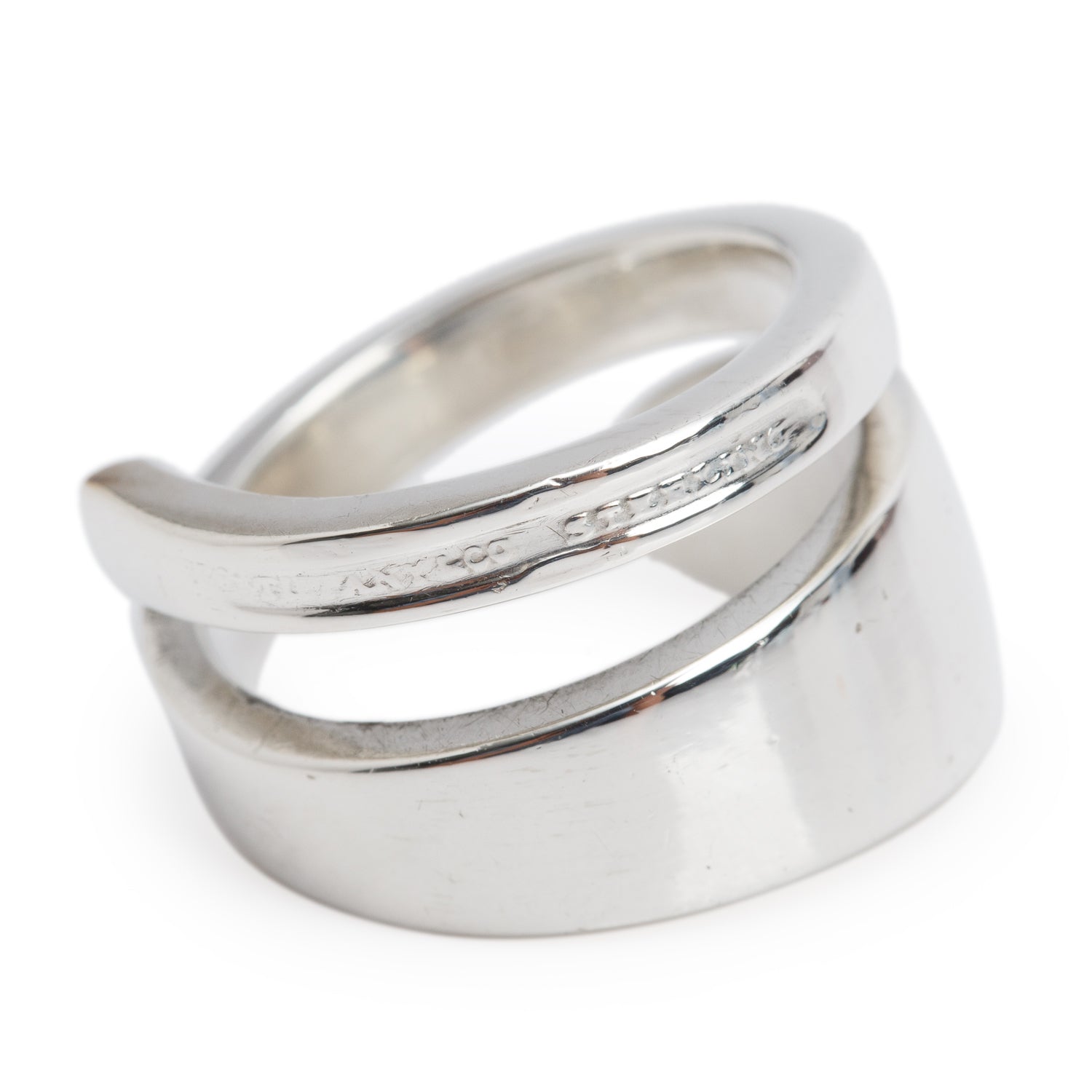 Tiffany & Co. Vintage Sterling Silver Leaf Wrap Ring, Size 8