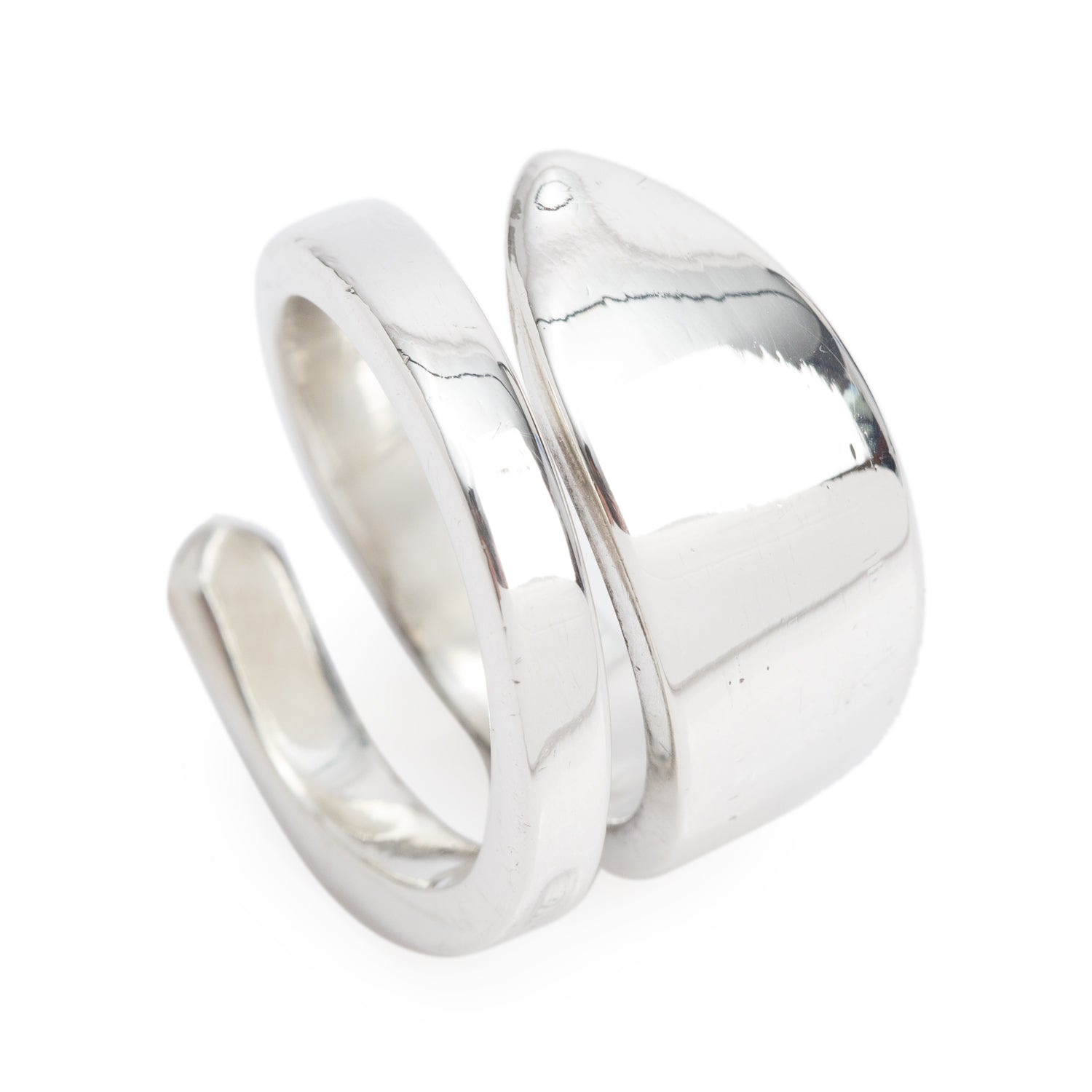 Tiffany & Co. Vintage Sterling Silver Leaf Wrap Ring, Size 8
