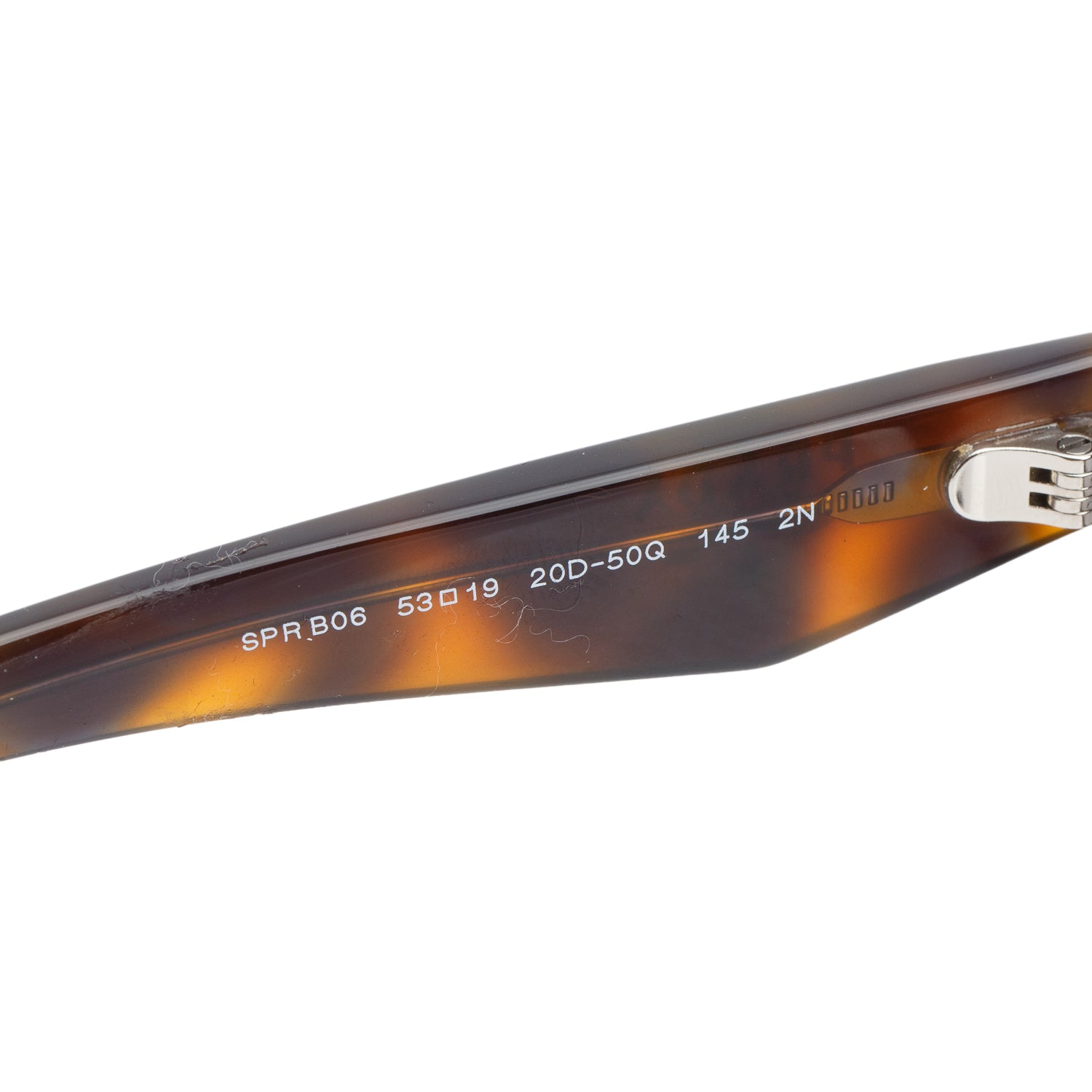 Prada SPR B06 Tortoise Acetate Rectangle Symbole Sunglasses w/ Case