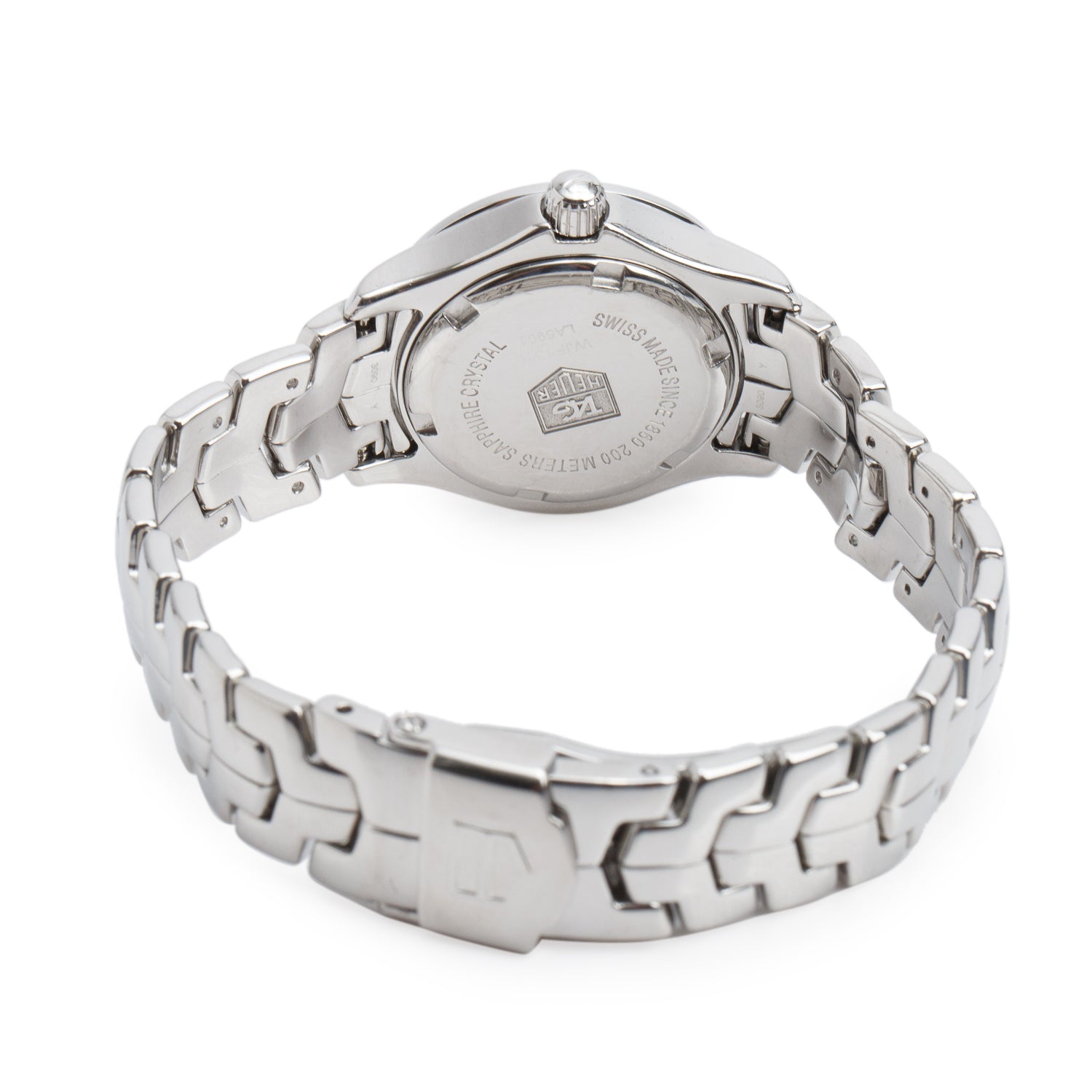 Tag Heuer Stainless Steel Link 27 MM Quartz Watch Mother of Pearl Dial WJF1310 w/ Box & Papers