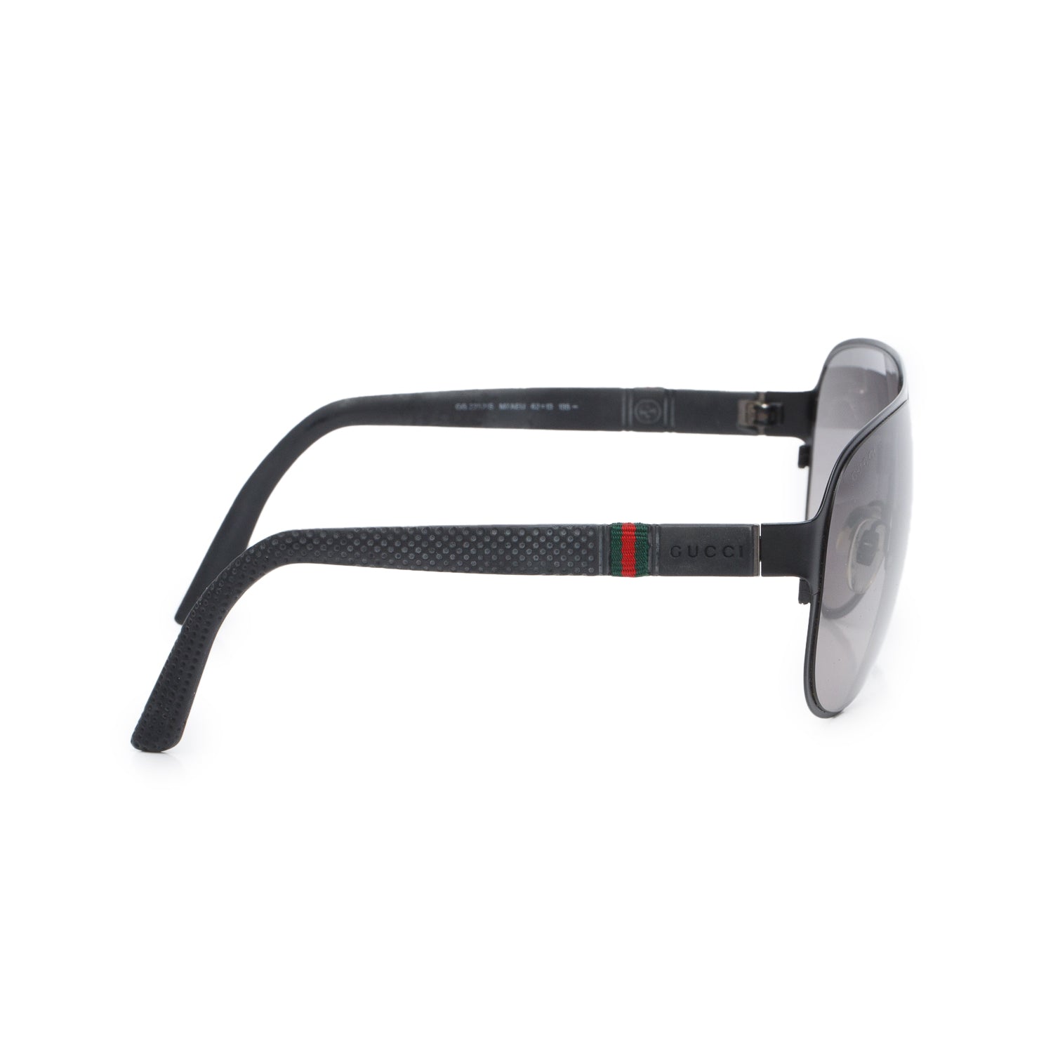 Gucci GG2252/S Black Web Pilot Sunglasses w/ Case