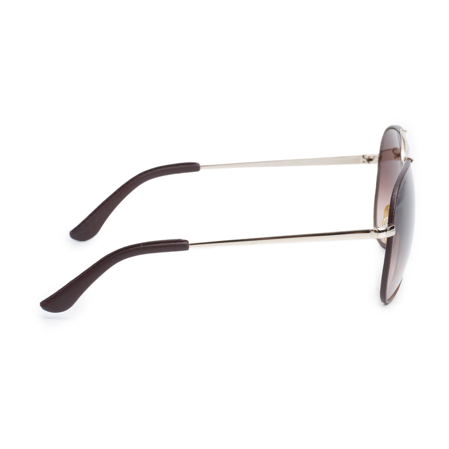Ferragamo SF118SL Brown Metal Pilot Sunglasses Sunglasses w/ Case