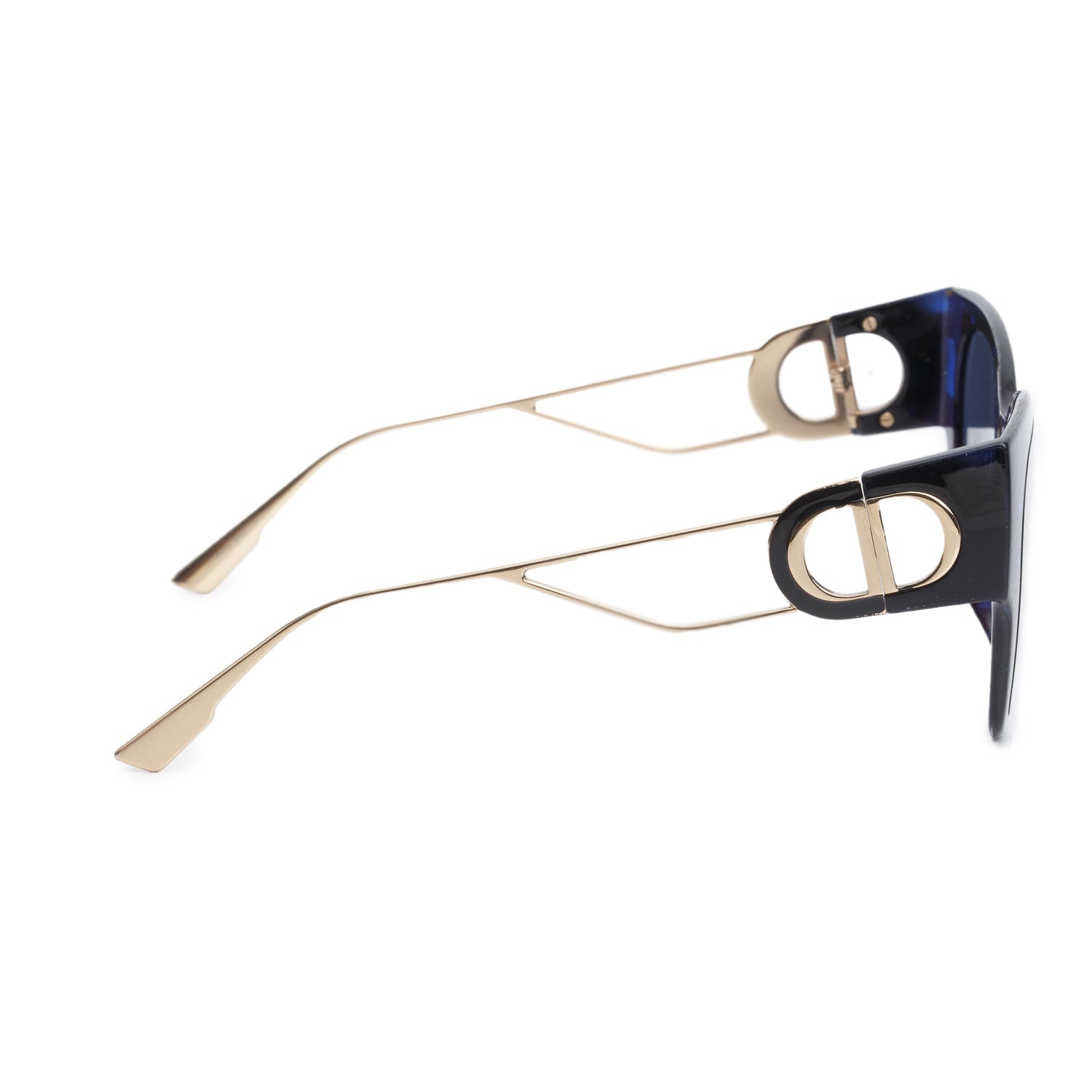 Christian Dior Blue Acetate 30Montaigne SU Oversize Sunglasses w/ Case