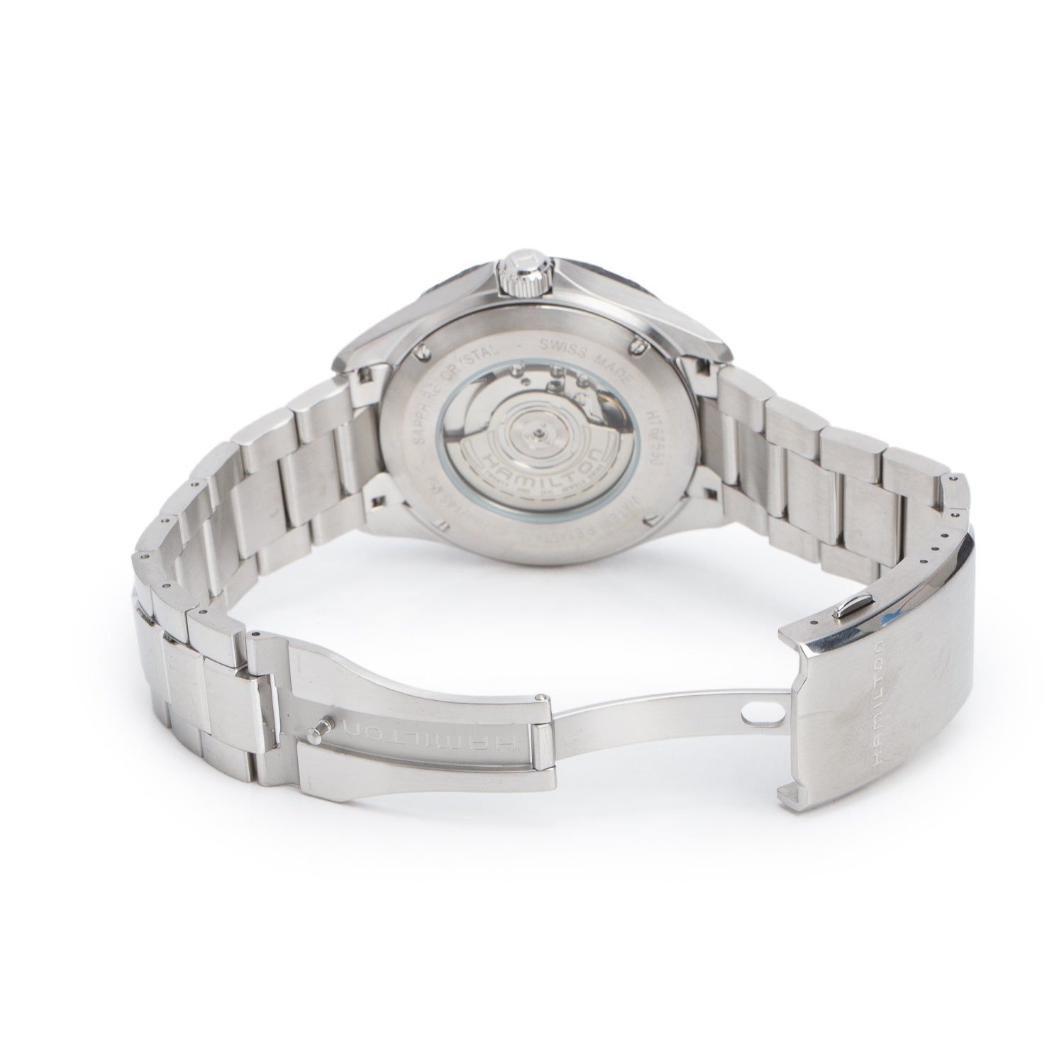 Hamilton Stainless Steel Khaki Pilot 44 MM GMT Automatic Watch Black Dial H76755135 w/ Case & Papers