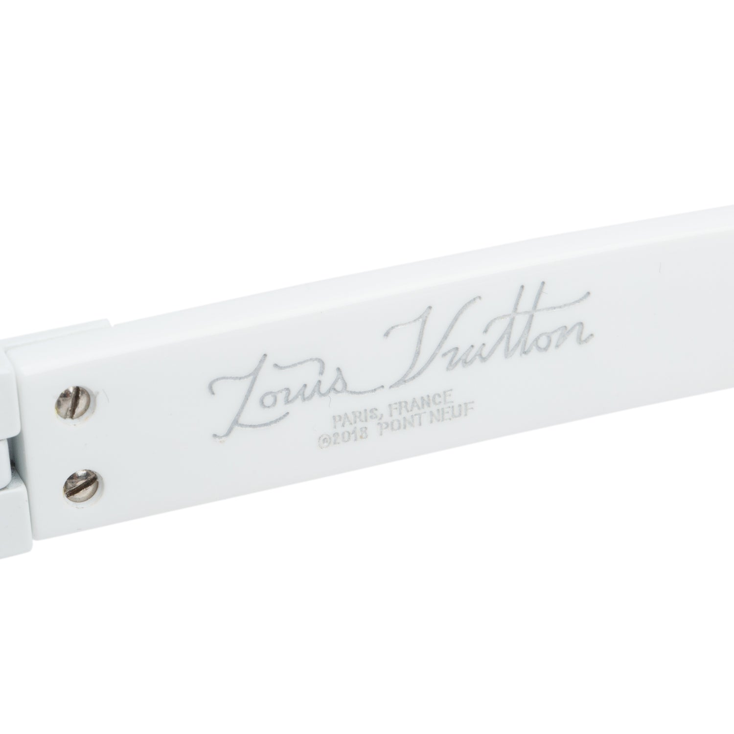 Louis Vuitton Z1162W White Acetate Skepticals Sunglasses