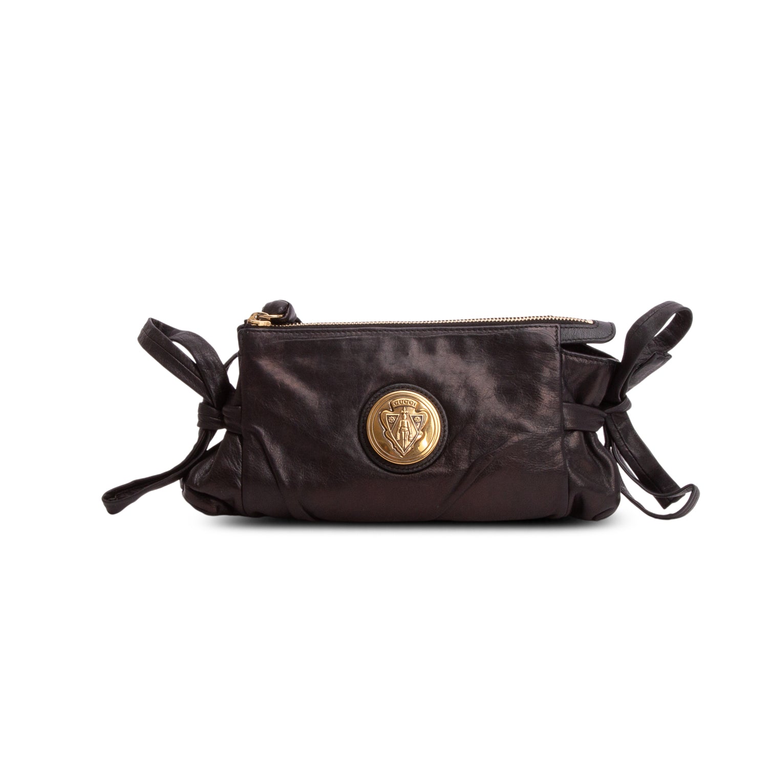 Gucci Brown Calfskin Hysteria Clutch