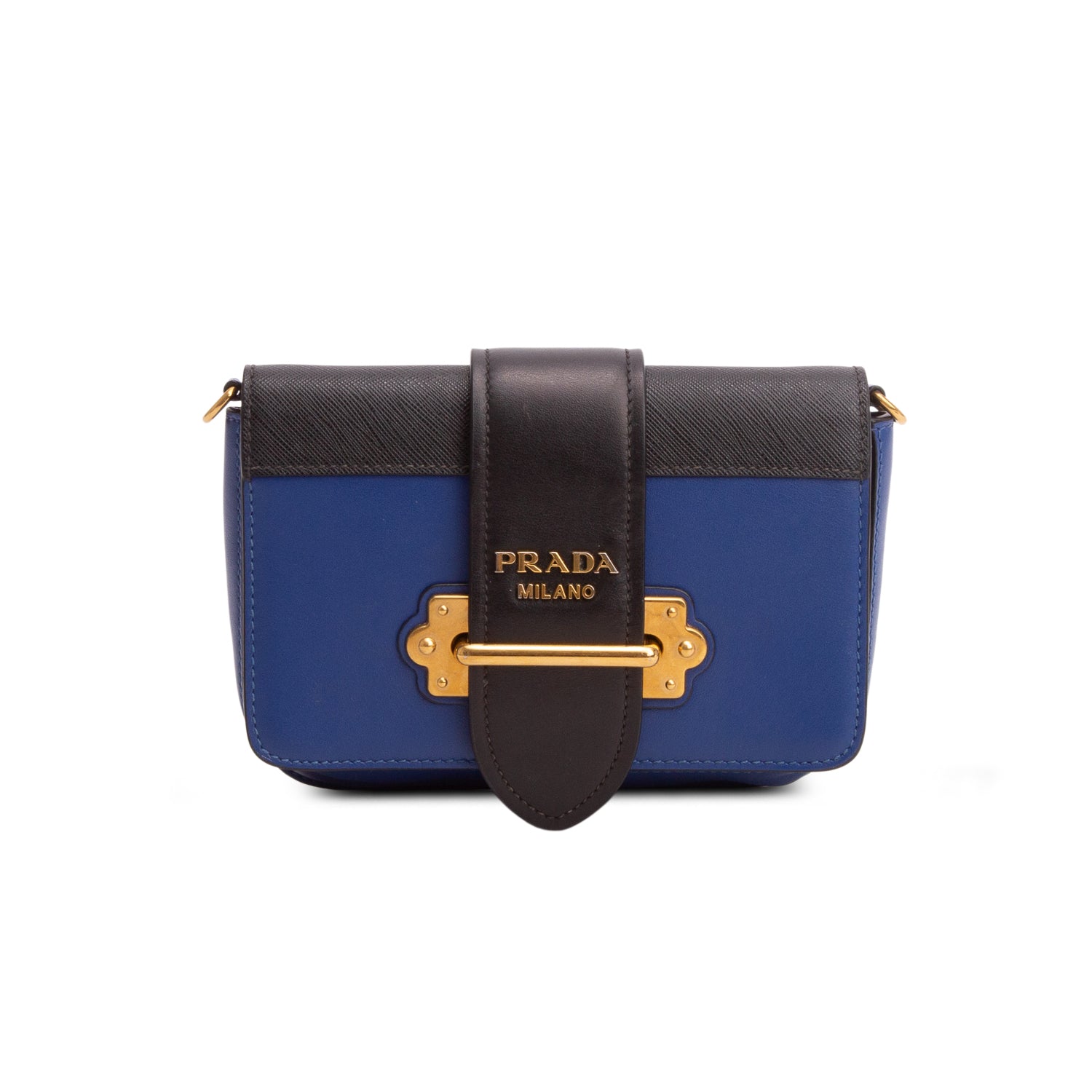 Prada Blue Saffiano City Calf Cahier Belt Bag w/ Authenticity Card & Straps