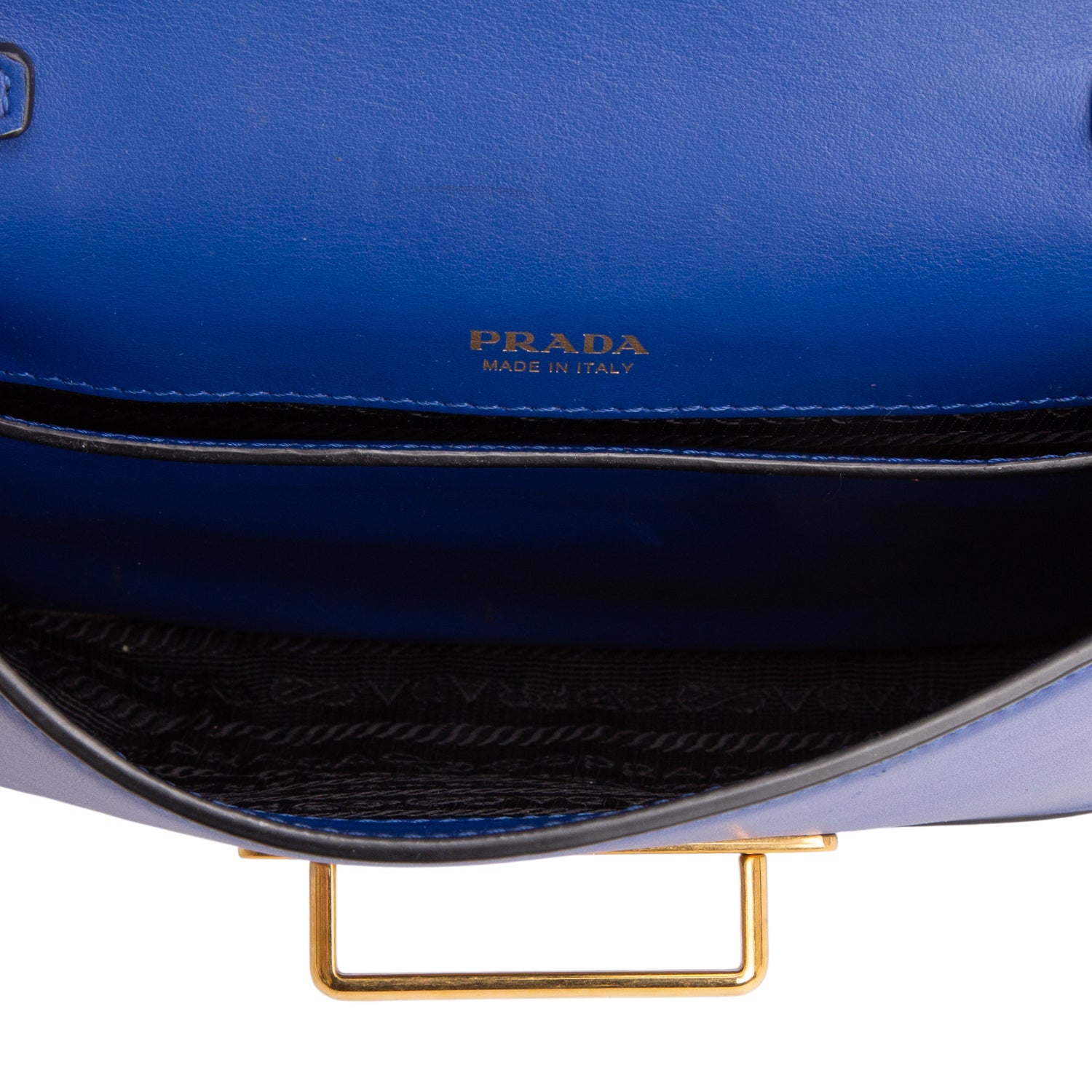 Prada Blue Saffiano City Calf Cahier Belt Bag w/ Authenticity Card & Straps