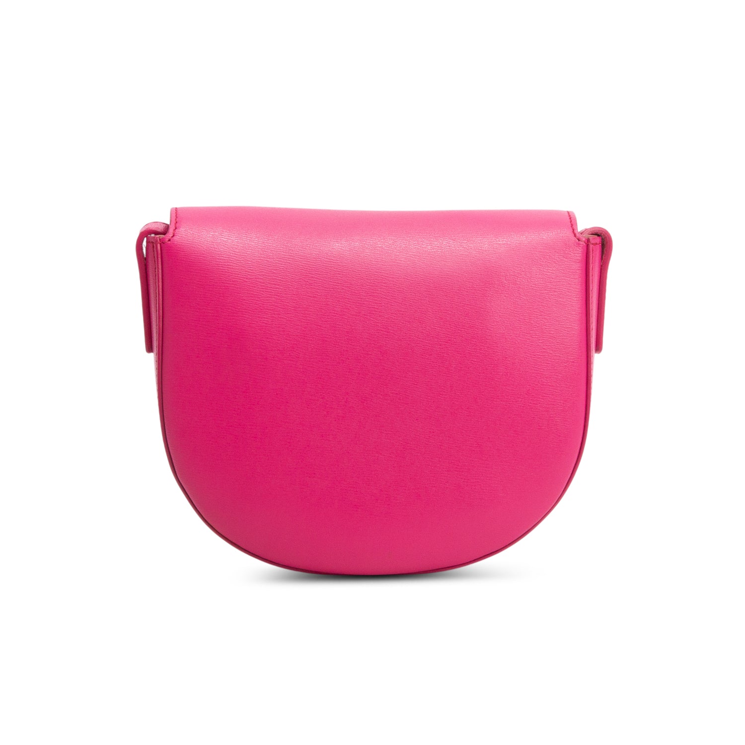 Ferragamo Pink Calfskin Gancio City Saddle Bag