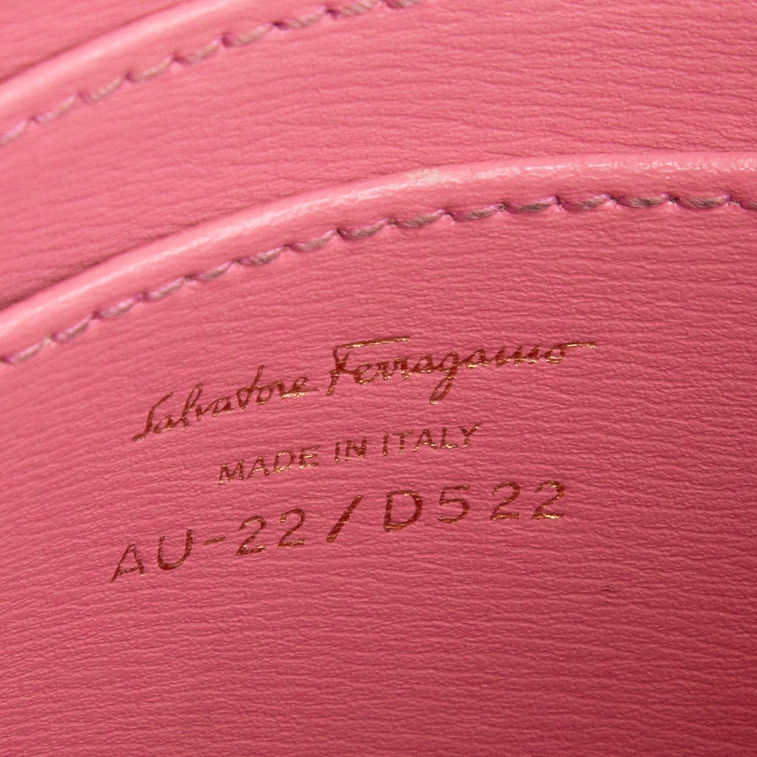 Ferragamo Pink Calfskin Gancio City Saddle Bag