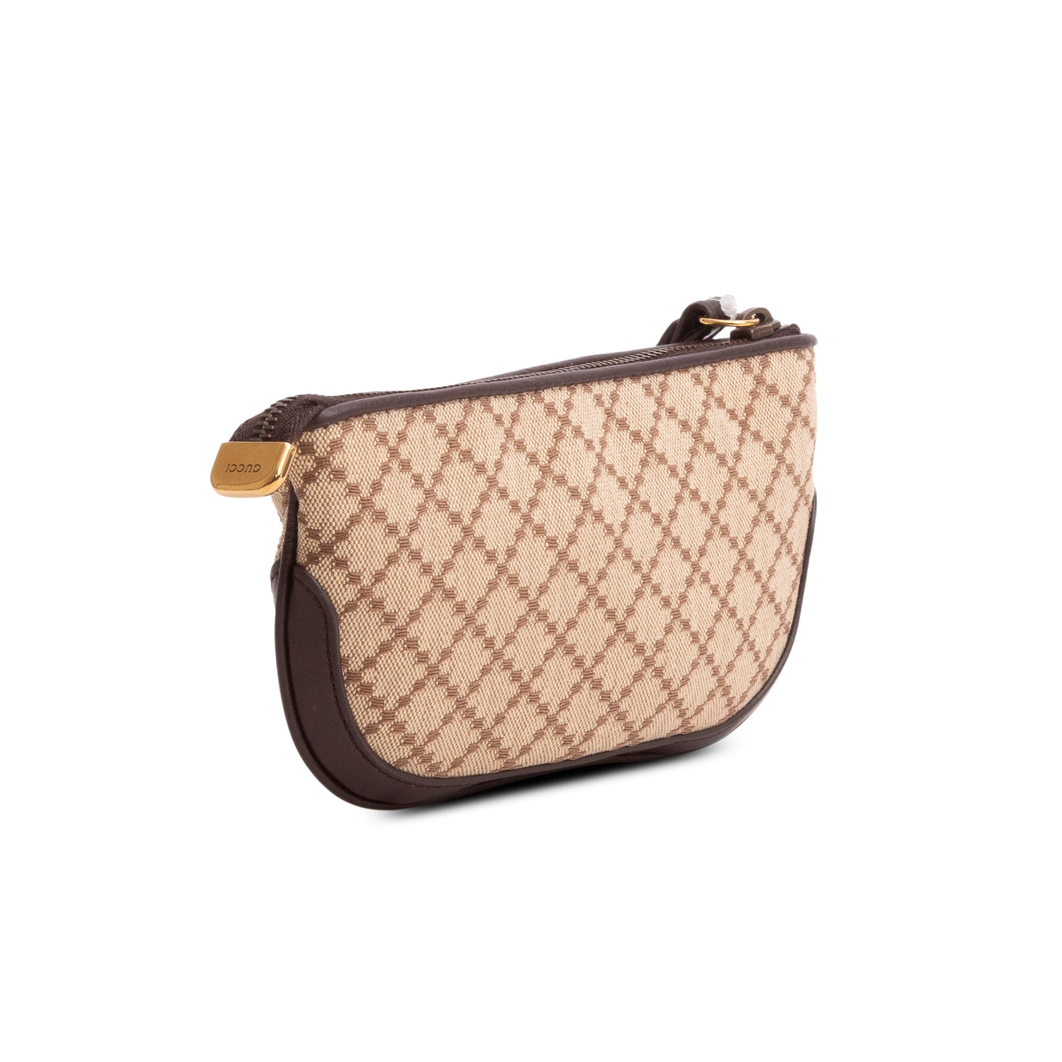 Gucci Beige Diamante Canvas 1973 GG Wristlet w/ Box
