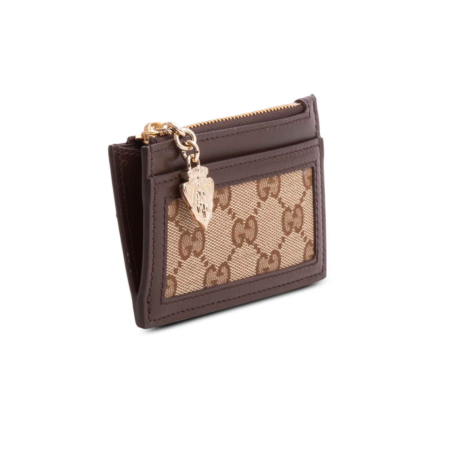 Gucci GG Supreme Monogram Calfskin Luce Card Holder w/ Box