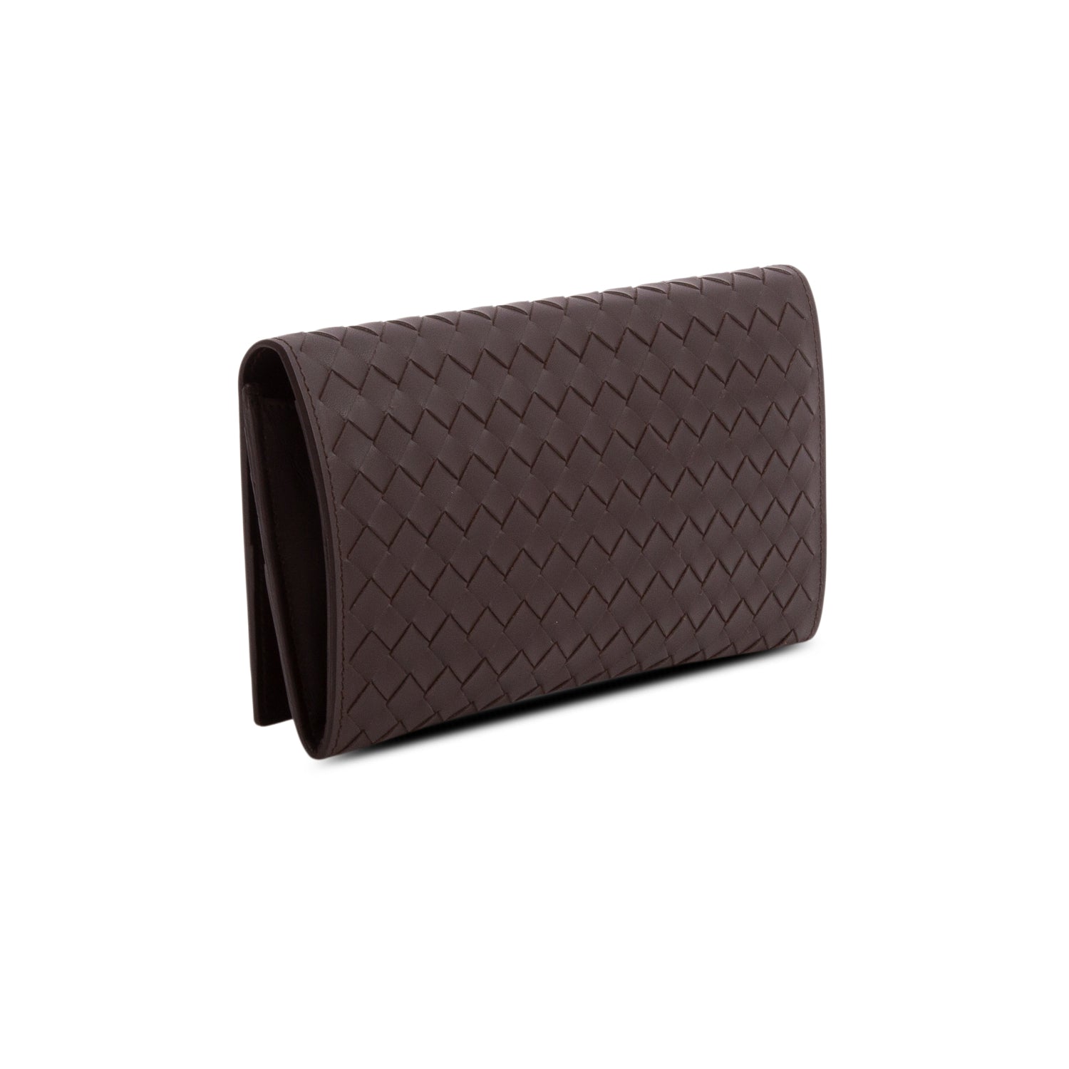 Bottega Veneta Brown Intrecciato Continental Flap Wallet