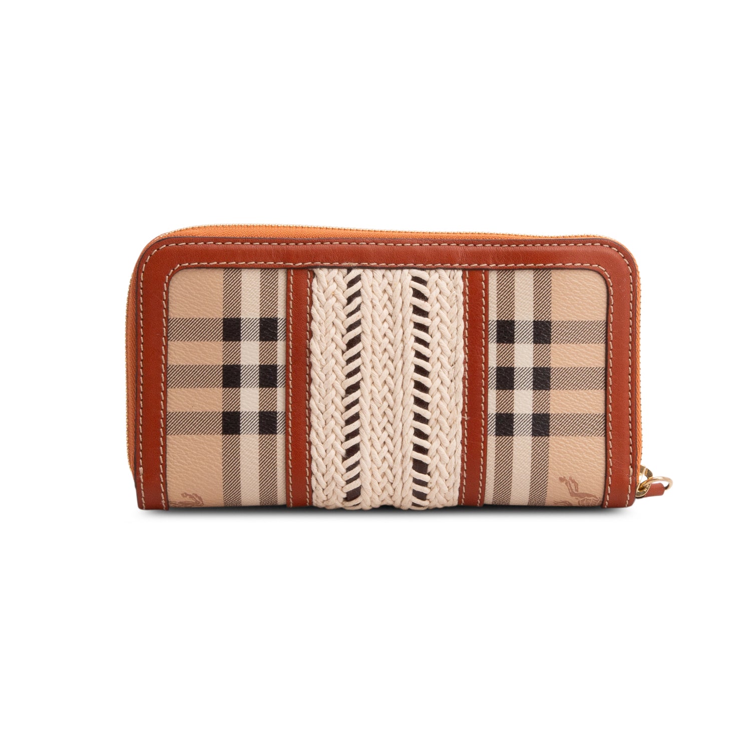 Burberry Beige Haymarket Rope Alchester Continental Wallet