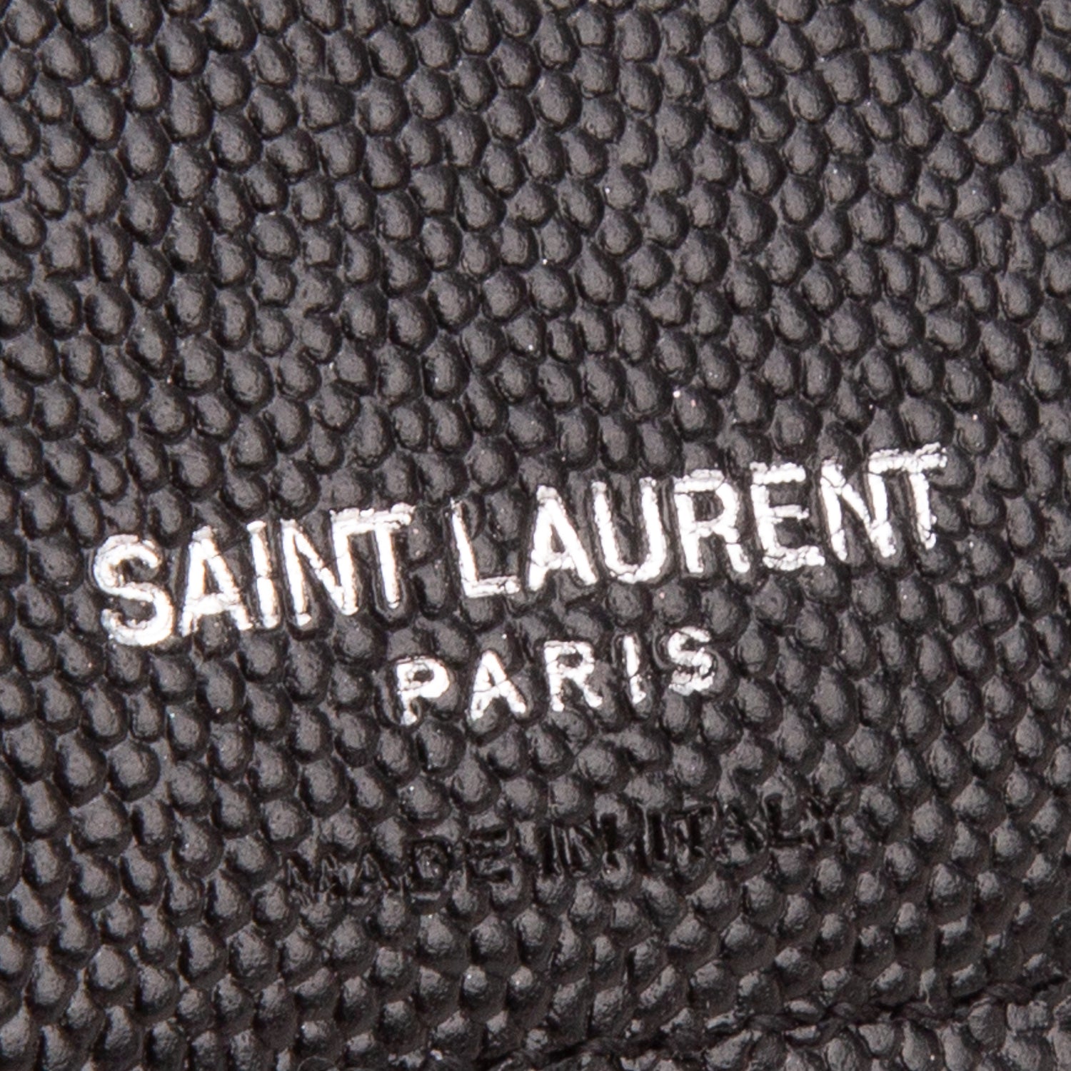 Saint Laurent 2022 Black Grain de Poudre Cassandre Matelasse Fragments Bi-Fold Wallet w/ Box & Receipt