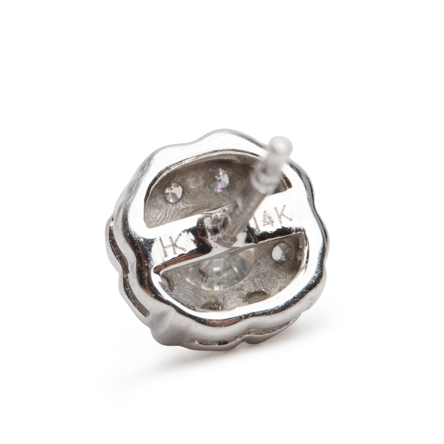 14k White Gold 1.03 tcw. Diamond Stud Earrings