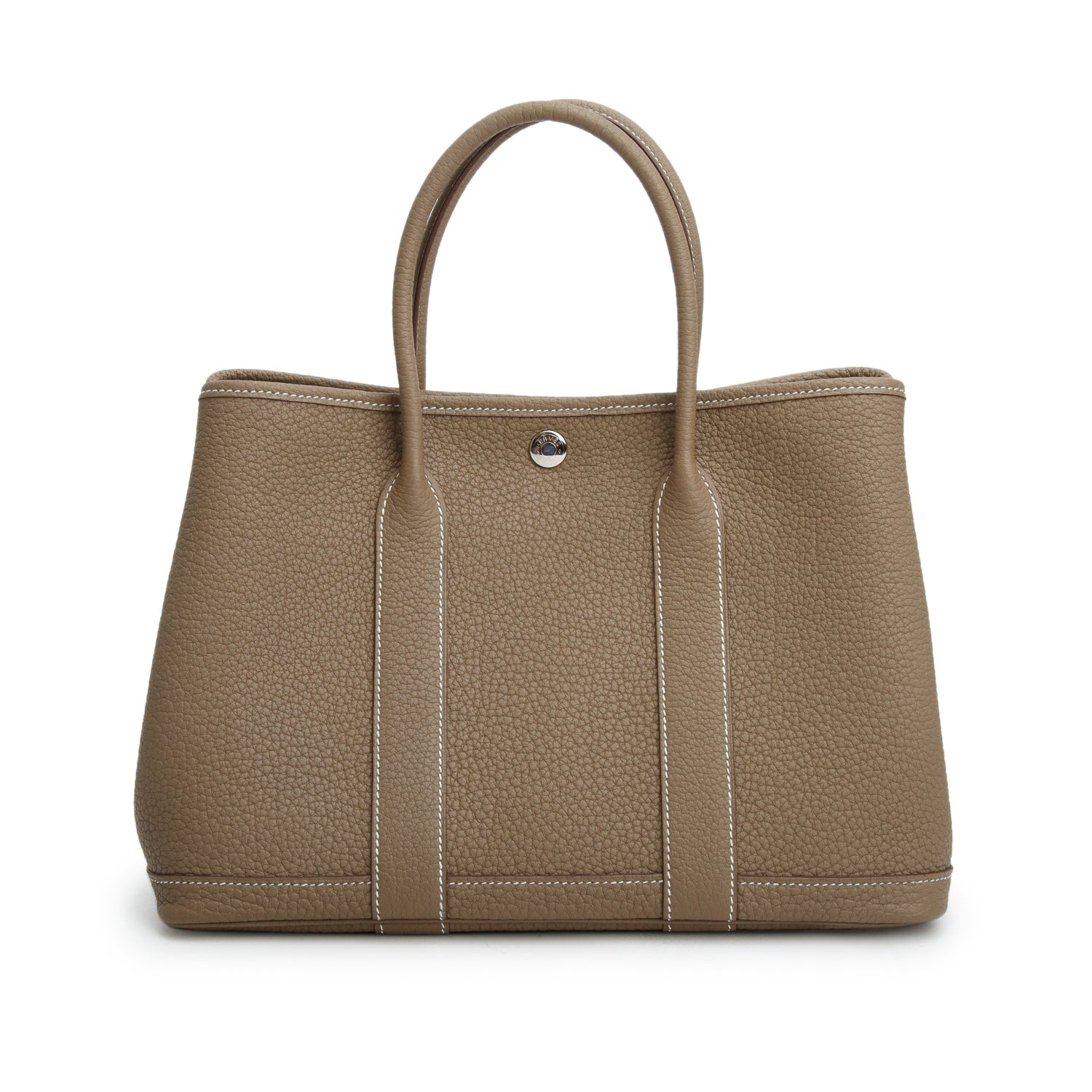 Hermes 2022 Etoupe Veau Negonda Garden Party 30 w/ Box & Receipt