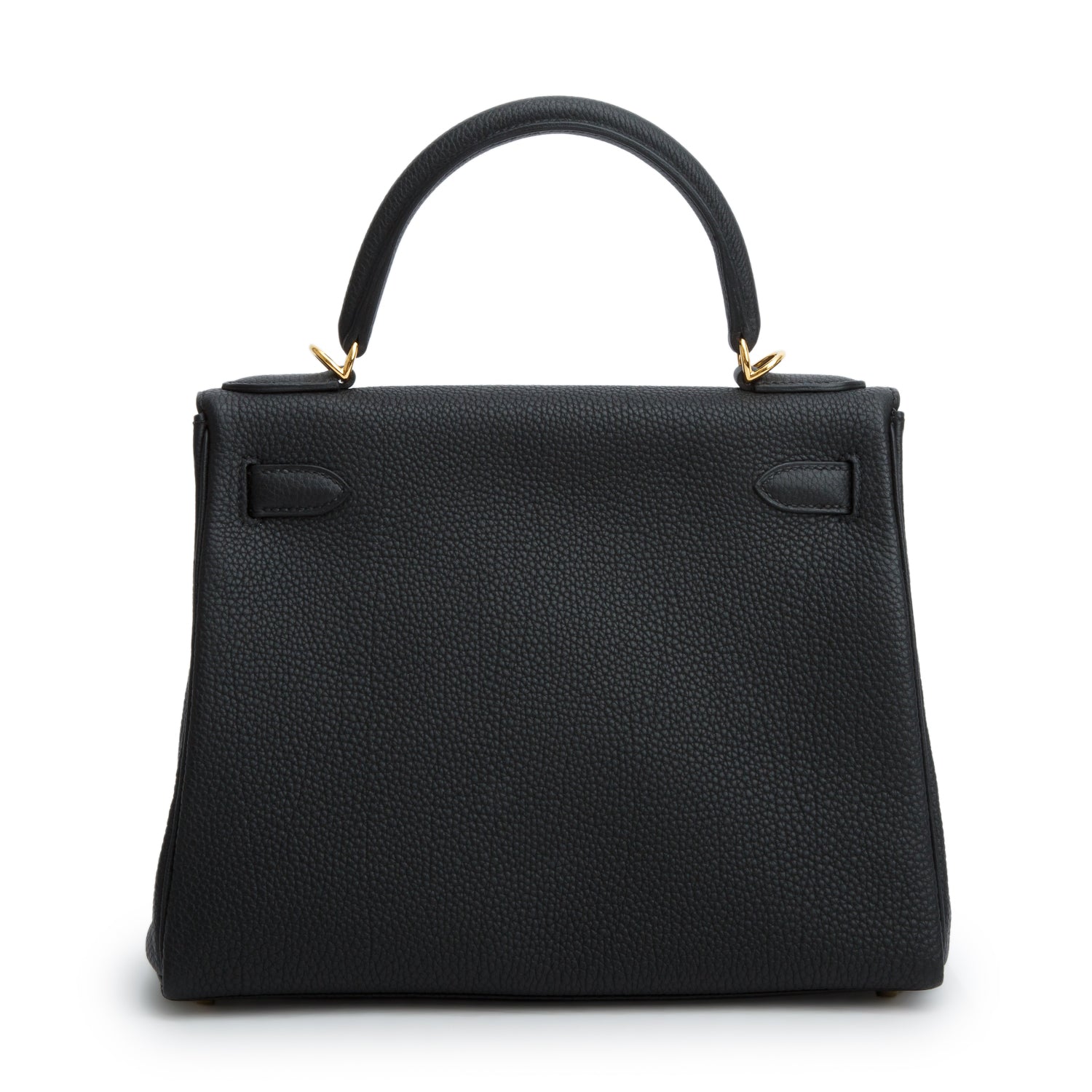 Hermes 2022 Noir Veau Togo Kelly II Retourne 28 w/ Box, Receipt & Strap
